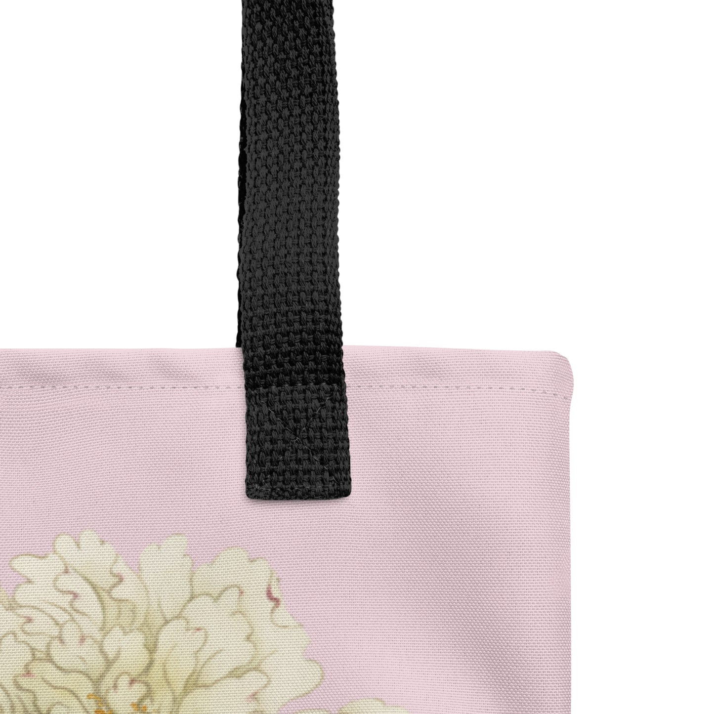 The Spirit of Flowers in Twelve Months｜Chinese Peony and Wisteria in Bloom｜Tote bag｜Pale pinkish gray