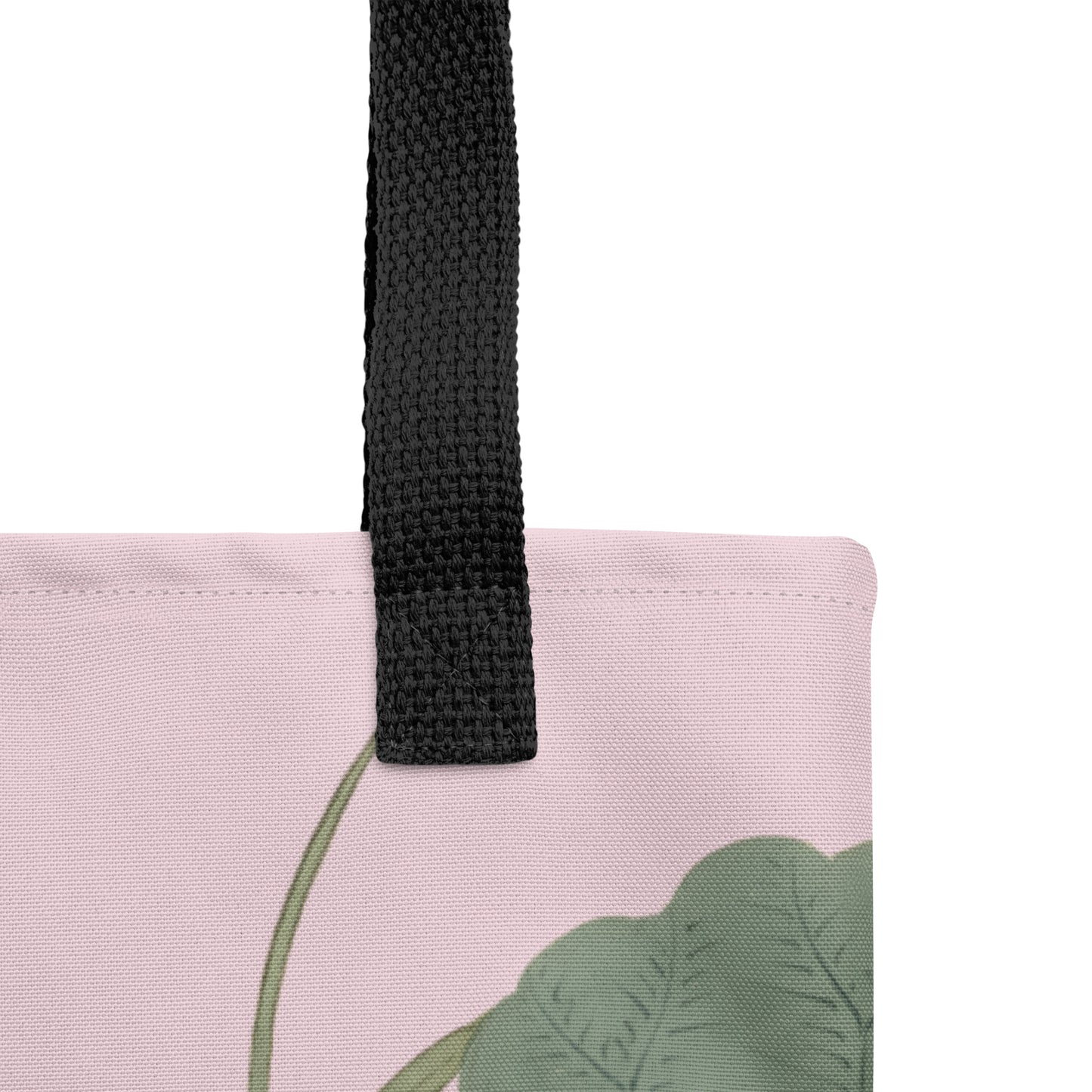 The Spirit of Flowers in Twelve Months｜Lotus in Bloom｜Tote bag｜Pale pinkish gray