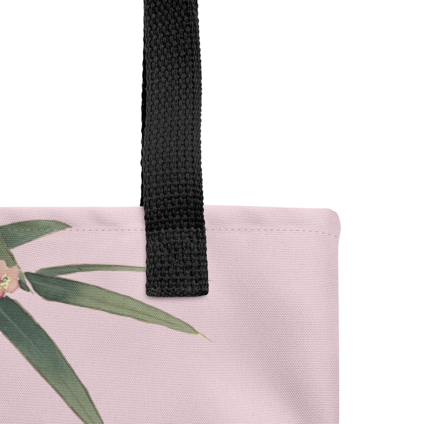 The Spirit of Flowers in Twelve Months｜Crimson Plum Blossom and Lush Green Bamboo｜Tote bag｜Pale pinkish gray