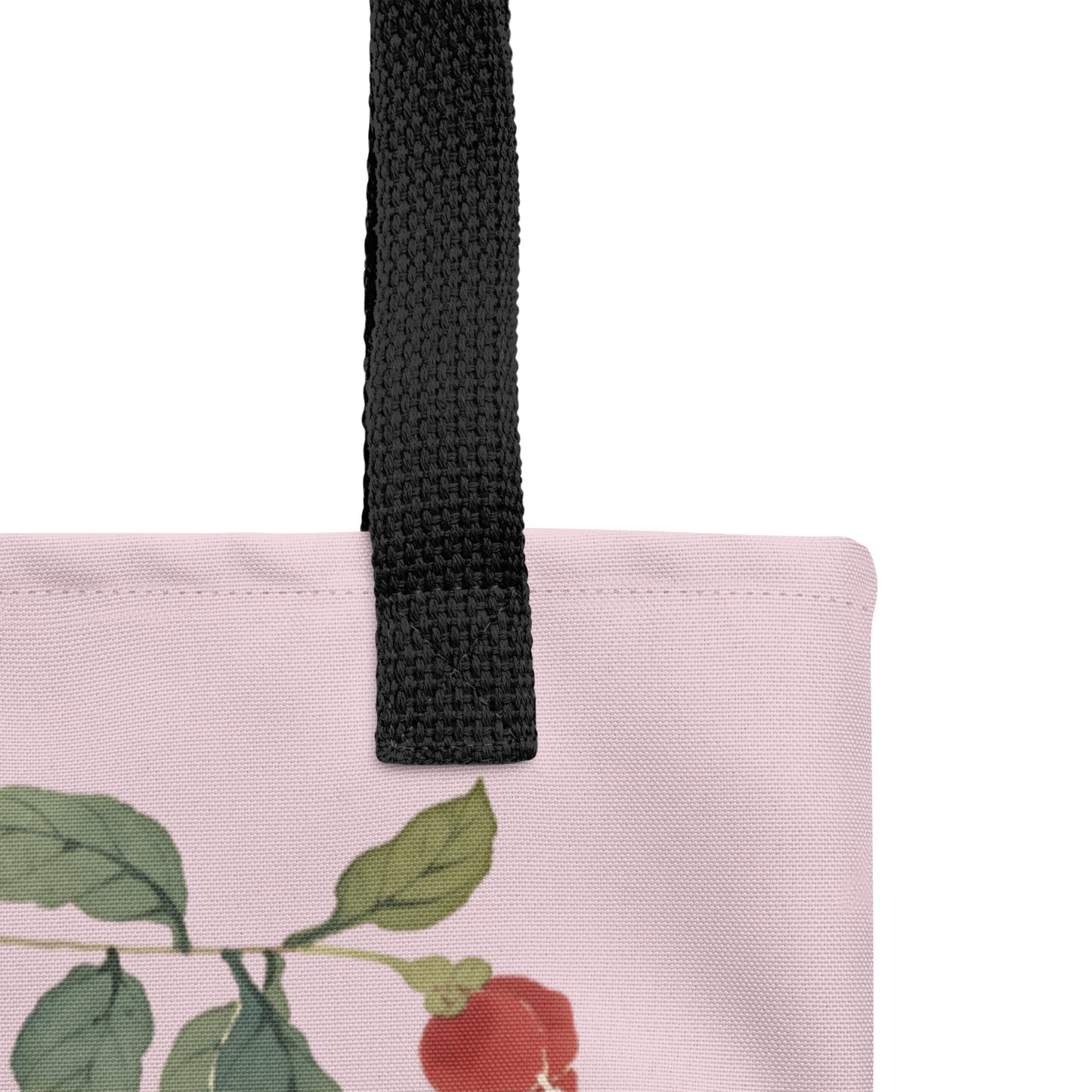 The Spirit of Flowers in Twelve Months｜Narcissus and Camelia in Bloom｜Tote bag｜Pale pinkish gray