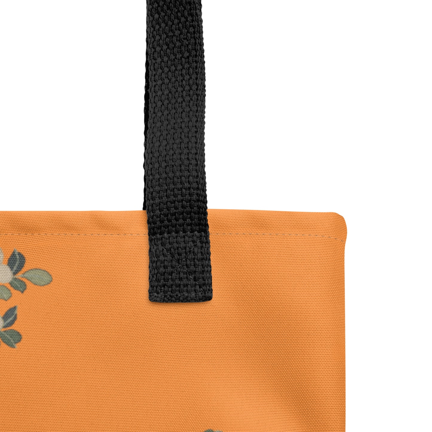 Kesi Flower Album｜White Plum Blossoms and Butterfly｜Tote bag｜Orange