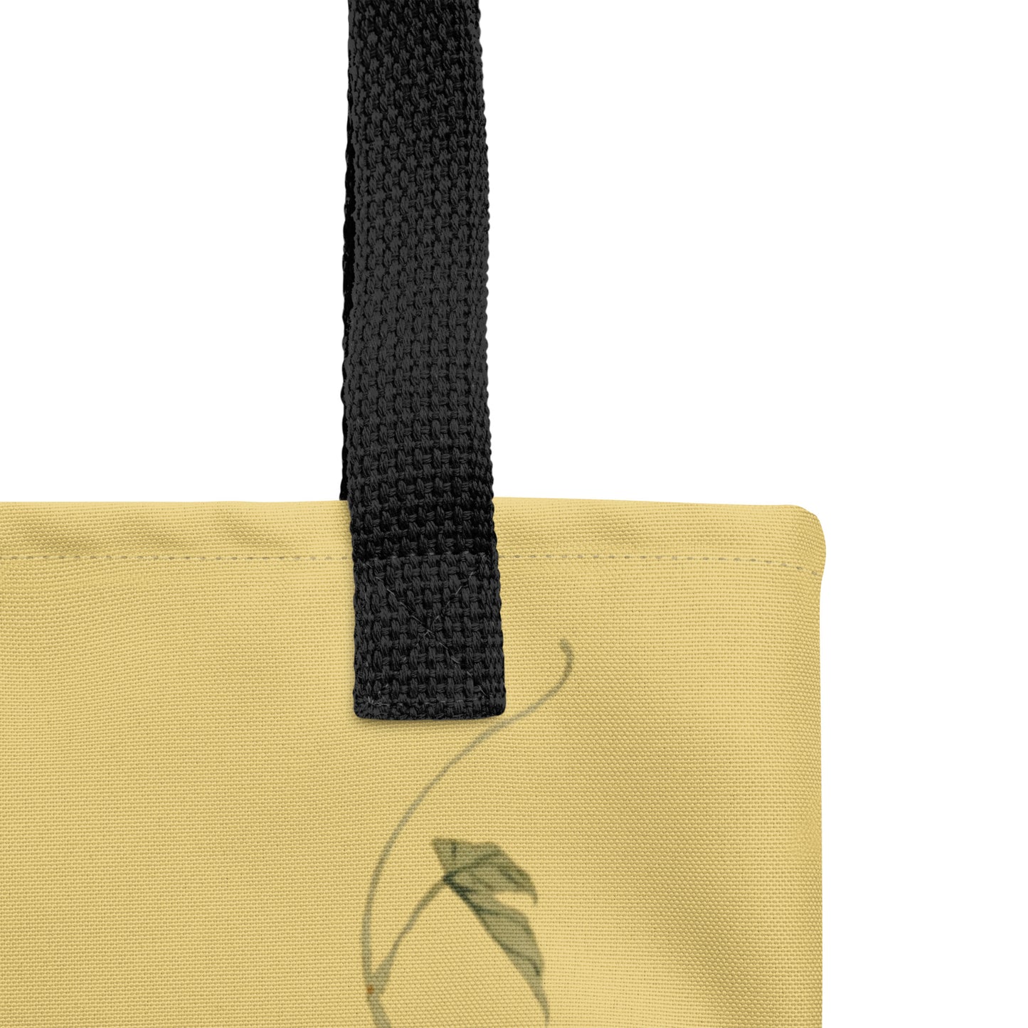 The Spirit of Flowers in Twelve Months｜Okra and White-edged Morning Glory in Bloom｜Tote bag｜Gold