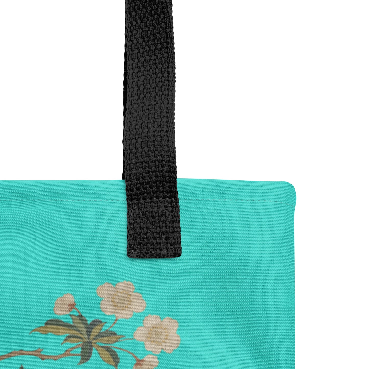 Kesi Flower Album｜Plum Blossoms and Butterfly｜Tote bag｜Turquoise