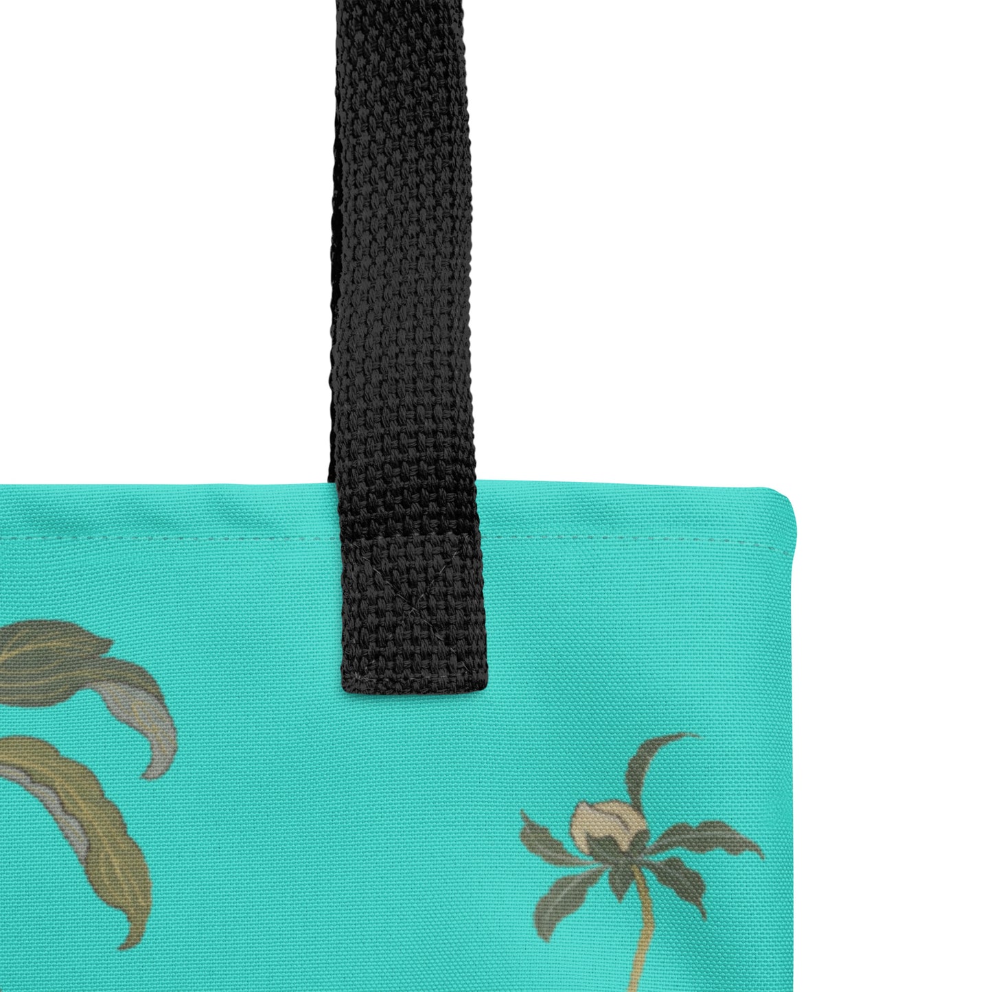 Kesi Flower Album｜Peonies and Butterfly｜Tote bag｜Turquoise