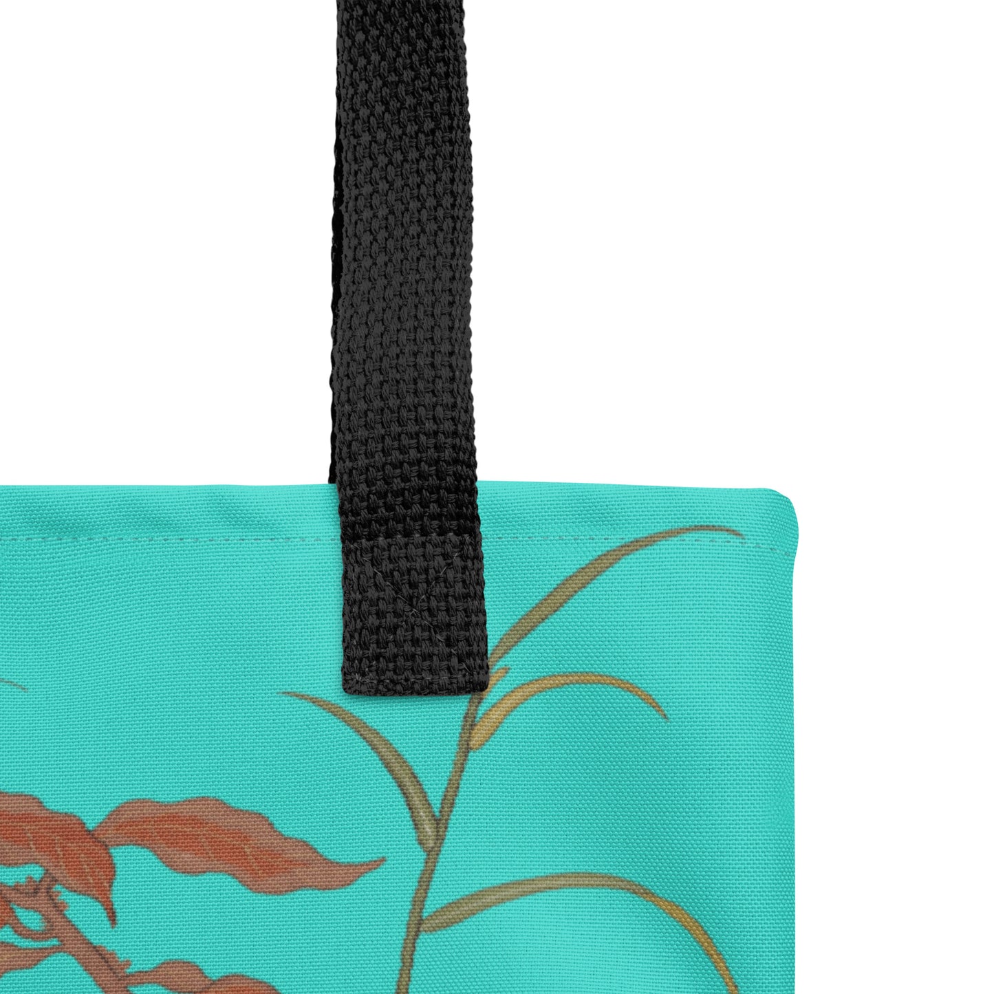 Kesi Flower Album｜Butterflies and Flowers｜Tote bag｜Turquoise