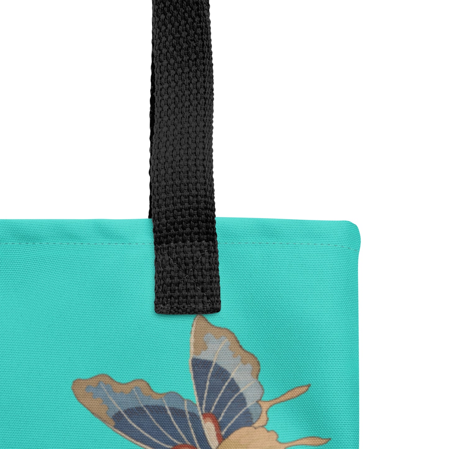 Kesi Flower Album｜Hibiscus and Begonia Blossoms｜Tote bag｜Turquoise