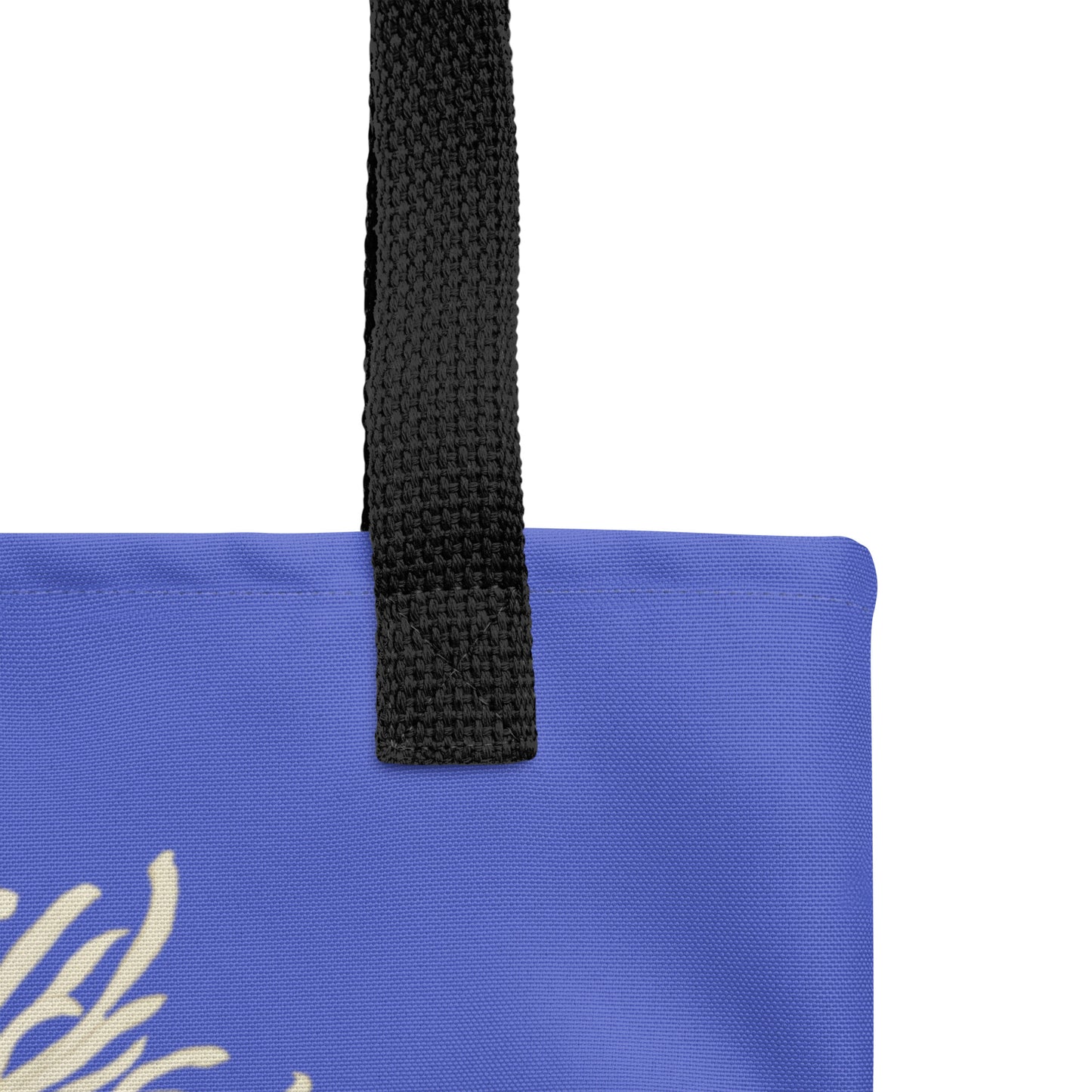 The Spirit of Flowers in Twelve Months｜Blooming Chrysanthemum and Maple Leaves｜Tote bag｜Royal blue