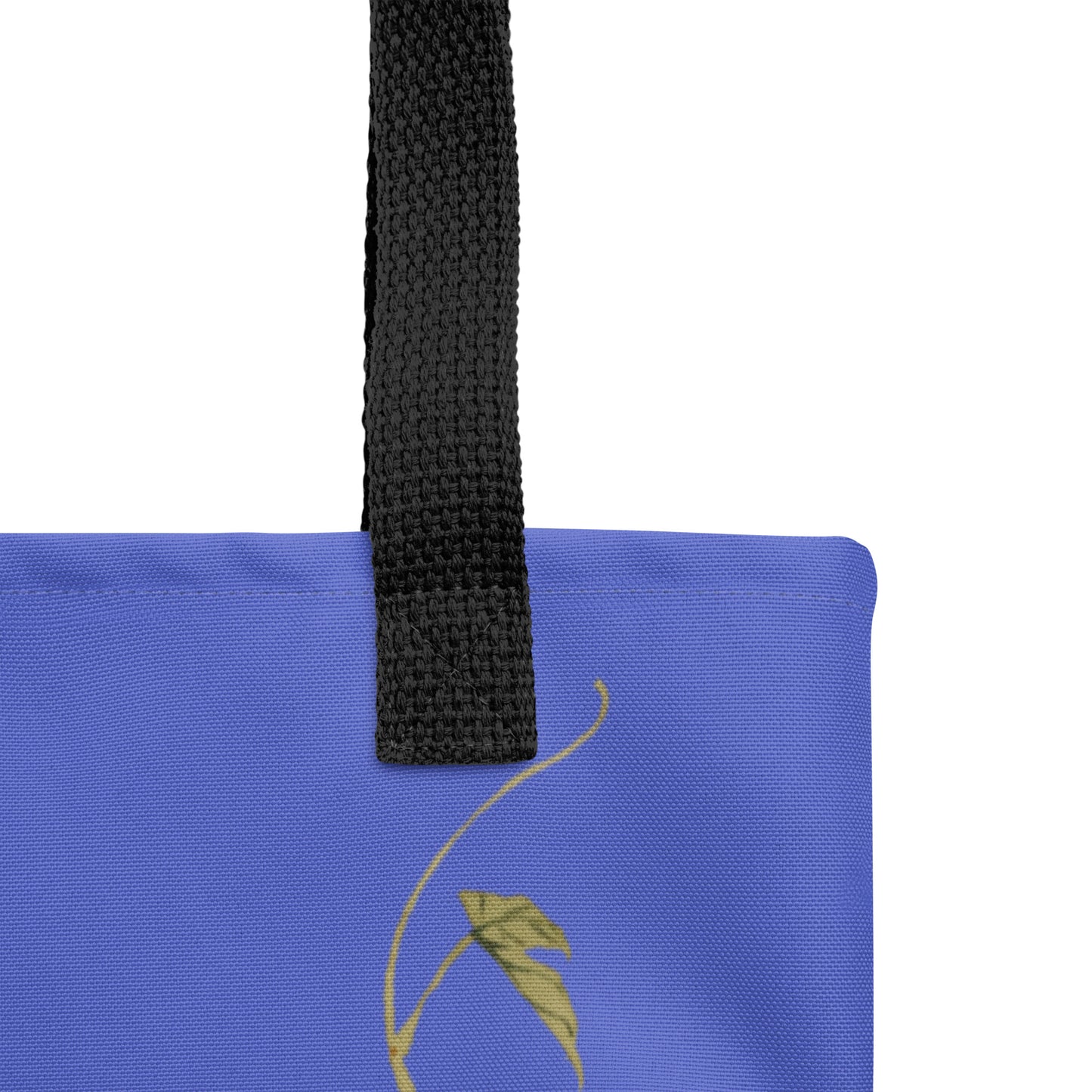 The Spirit of Flowers in Twelve Months｜Okra and White-edged Morning Glory in Bloom｜Tote bag｜Royal blue