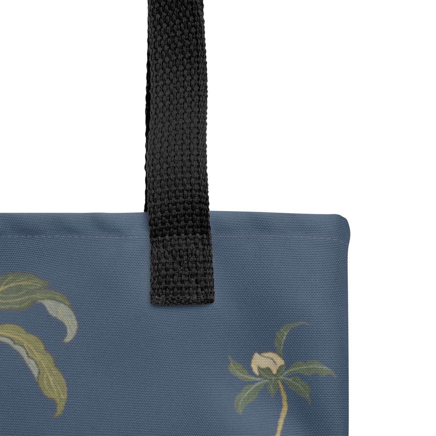 Kesi Flower Album｜Peonies and Butterfly｜Tote bag｜Dark blue