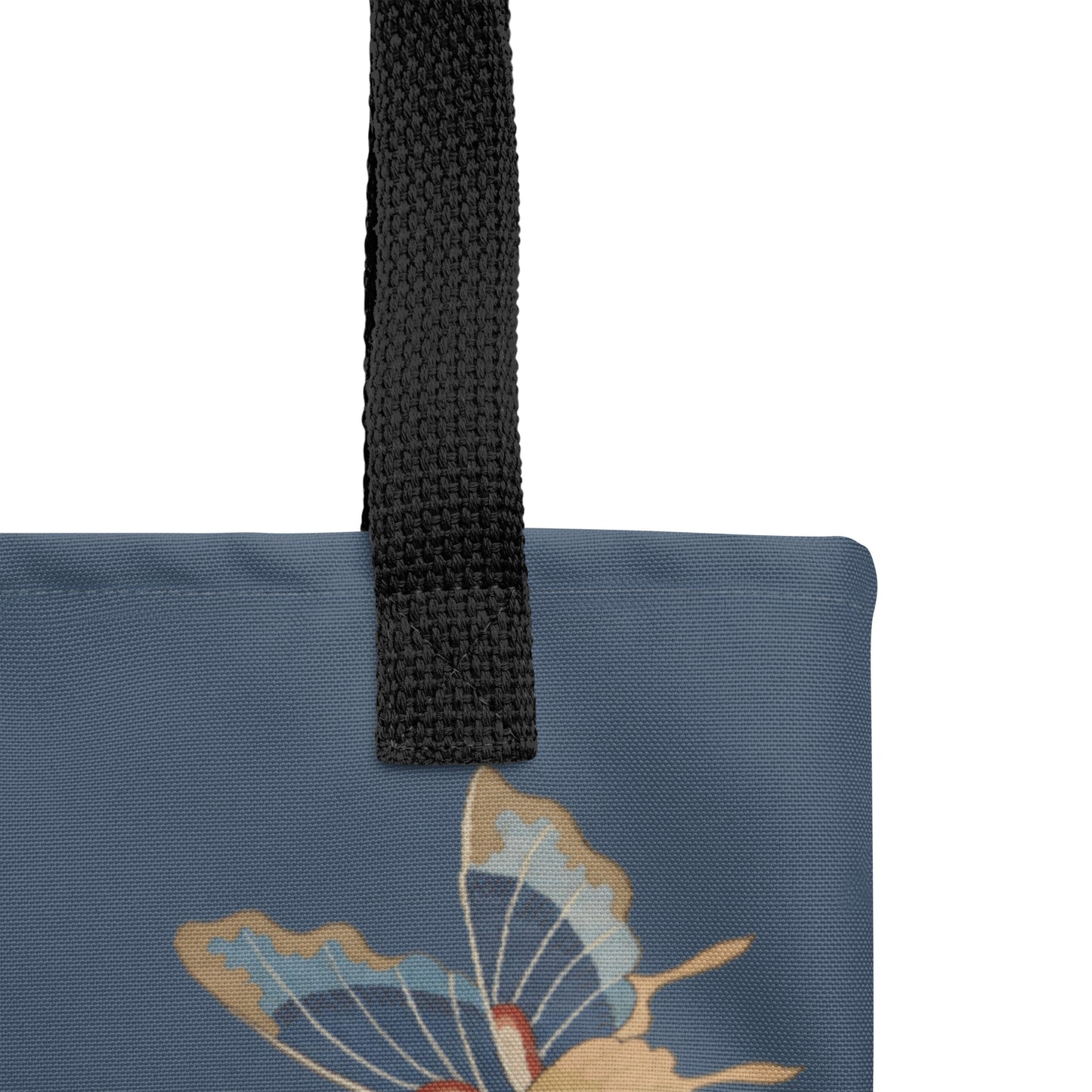 Kesi Flower Album｜Hibiscus and Begonia Blossoms｜Tote bag｜Dark blue