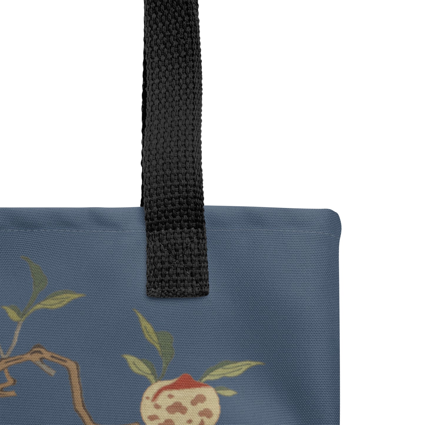 Kesi Flower Album｜Narcissus and Peaches｜Tote bag｜Dark blue