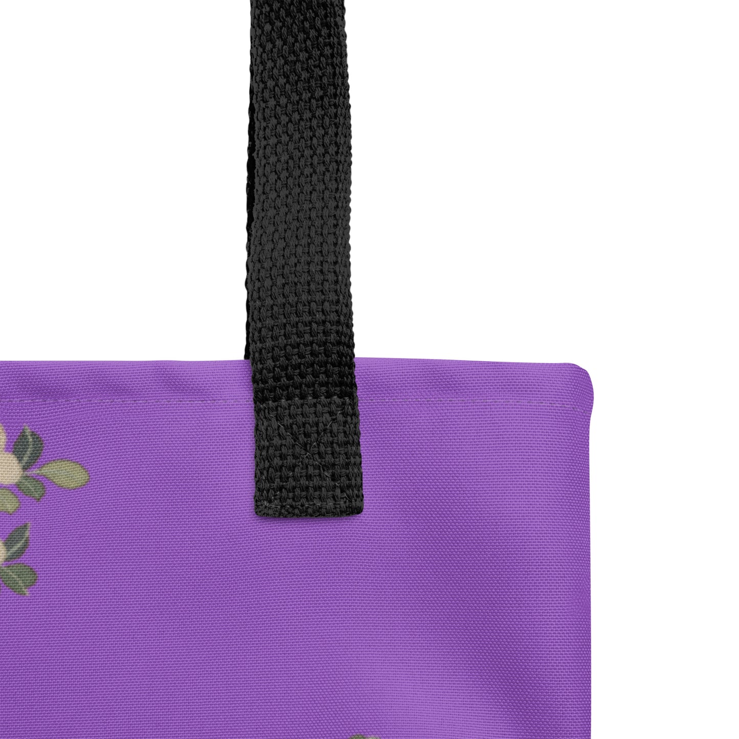 Kesi Flower Album｜White Plum Blossoms and Butterfly｜Tote bag｜Purple