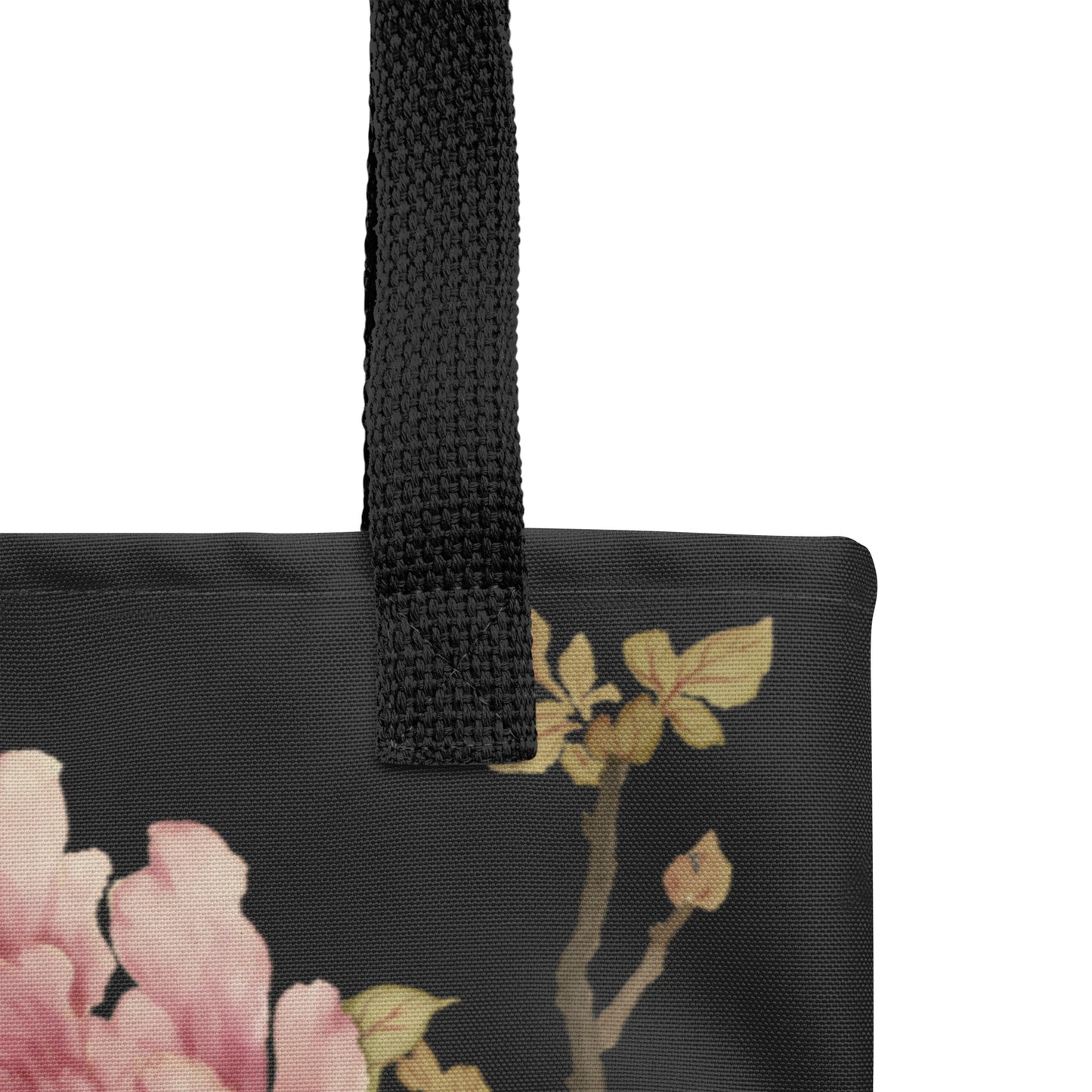 The Spirit of Flowers in Twelve Months｜Orchid and Tree Peony in Bloom｜Tote bag｜Black