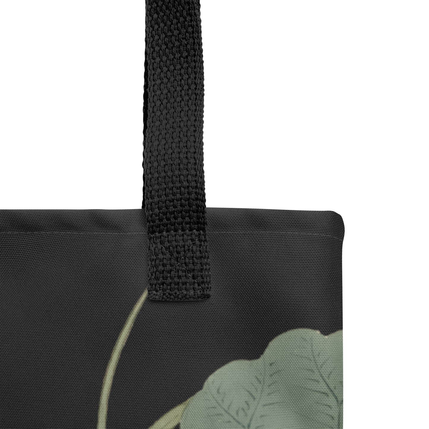 The Spirit of Flowers in Twelve Months｜Lotus in Bloom｜Tote bag｜Black