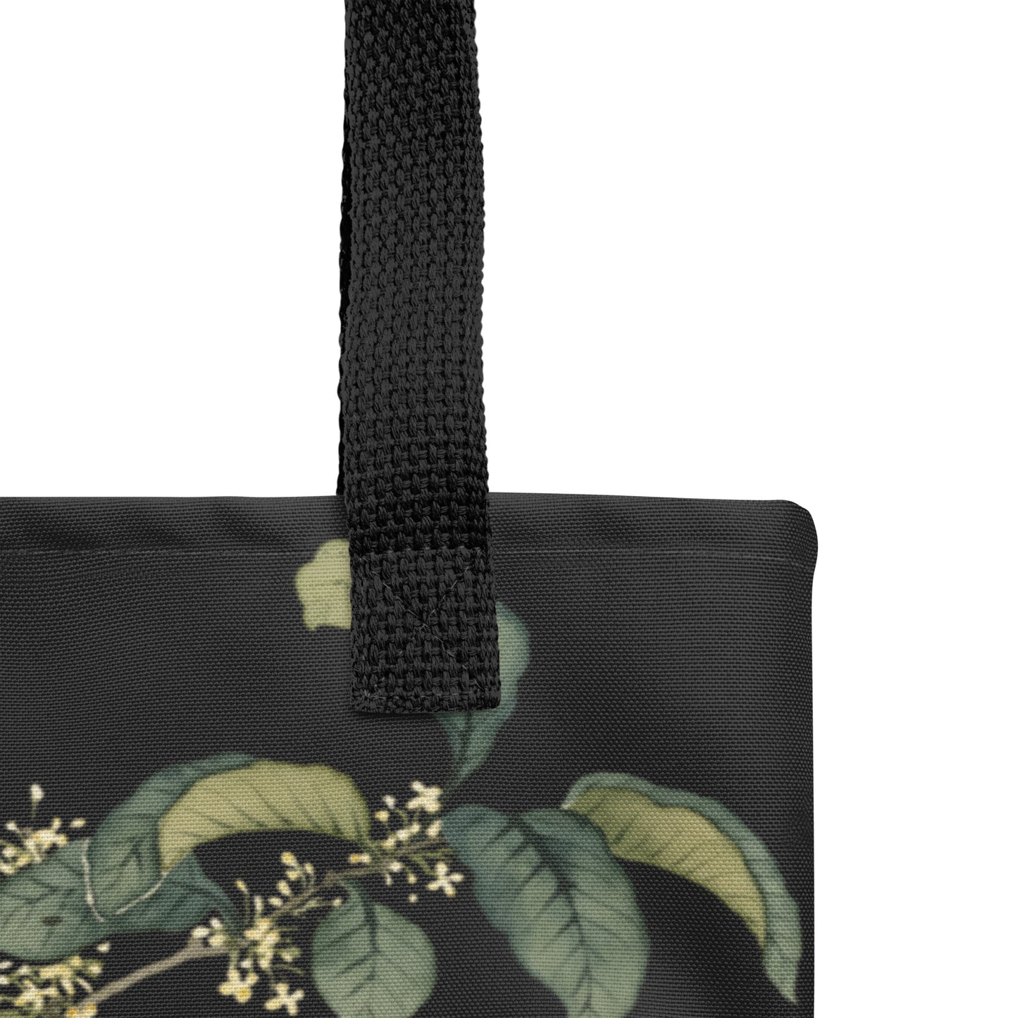 The Spirit of Flowers in Twelve Months｜Osmanthus and Crape Myrtle in Bloom｜Tote bag｜Black