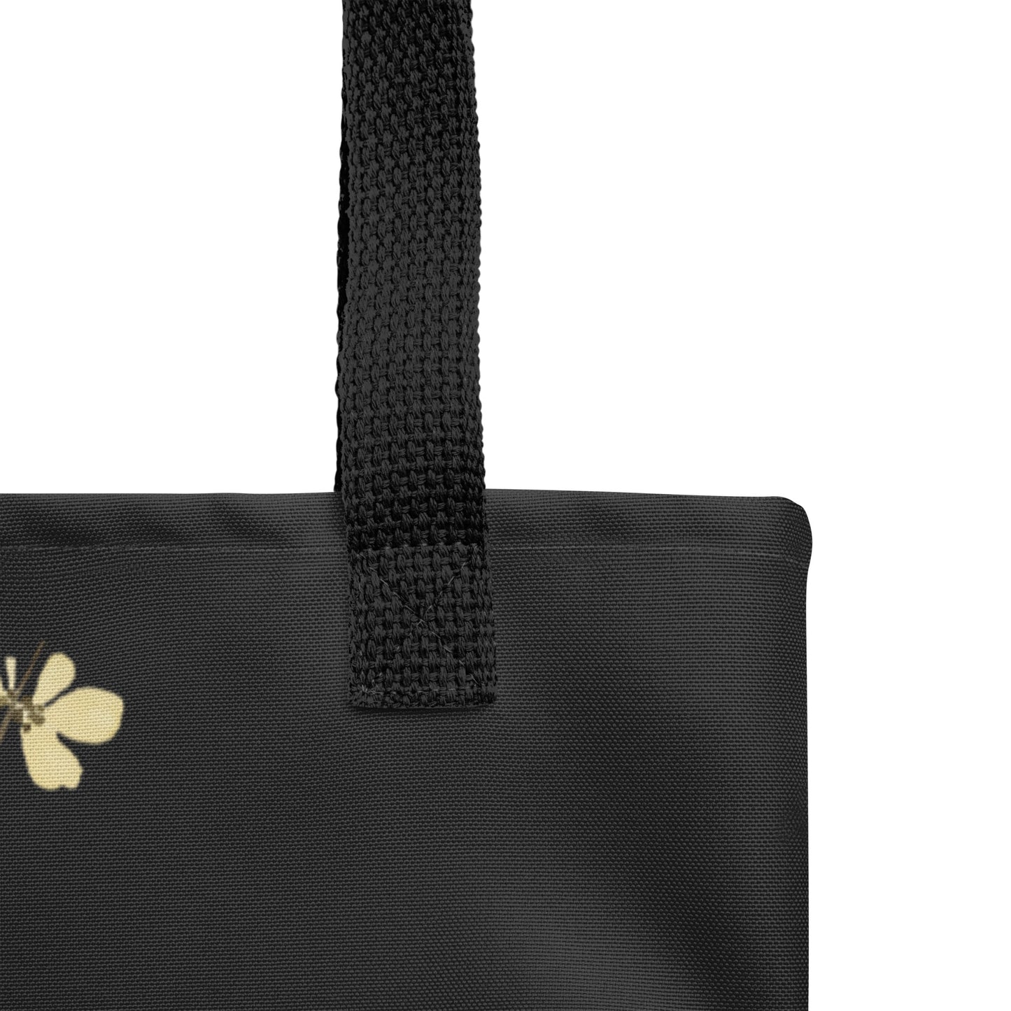 The Spirit of Flowers in Twelve Months｜Blooming Wintersweet and Heavenly Bamboo｜Tote bag｜Black