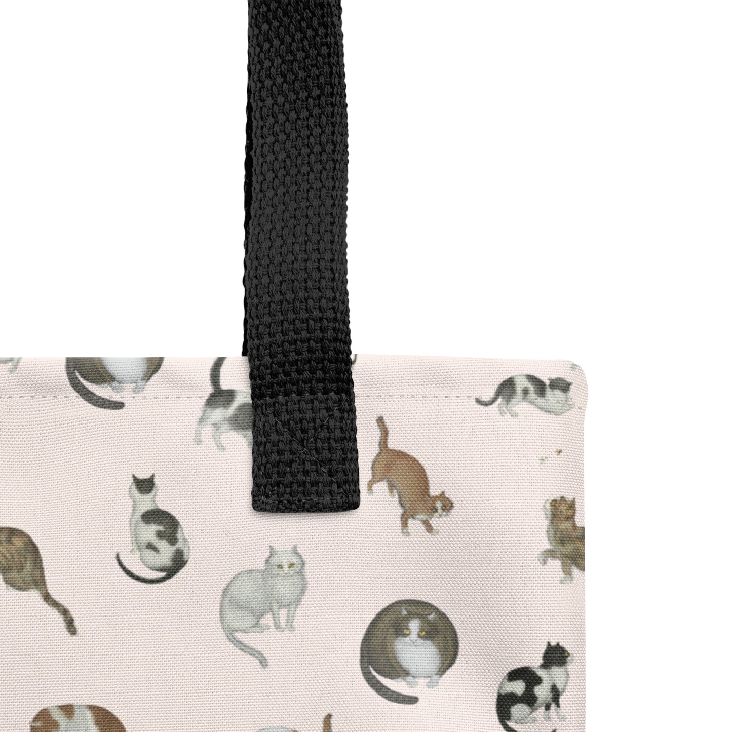 Cats And Butterflies Of Longevity｜Tote bag｜Fish belly white