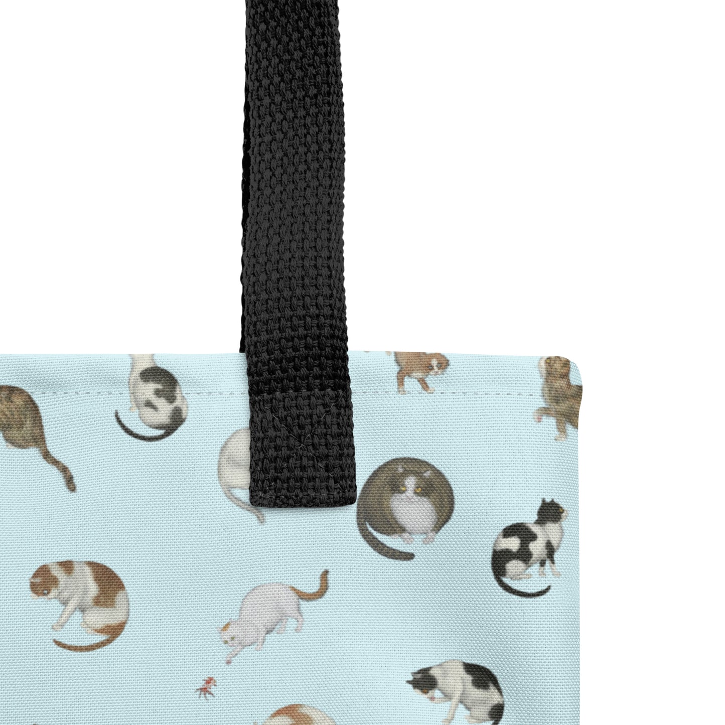 Cats And Butterflies Of Longevity｜Tote bag｜Aqua blue