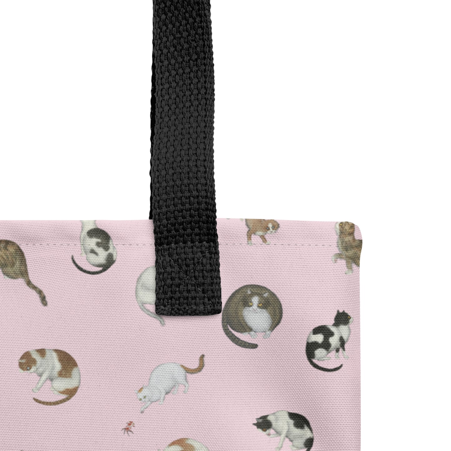 Cats And Butterflies Of Longevity｜Tote bag｜Pale pinkish gray