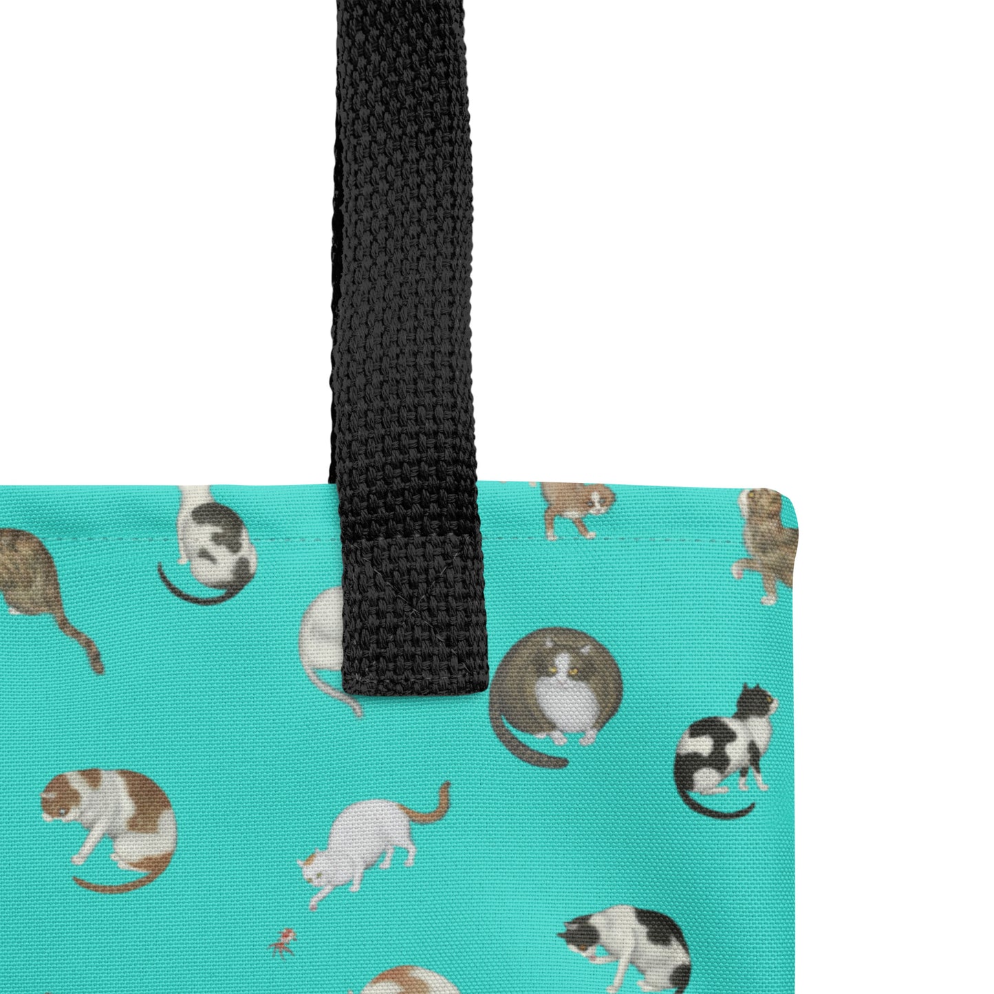 Cats And Butterflies Of Longevity｜Tote bag｜Turquoise