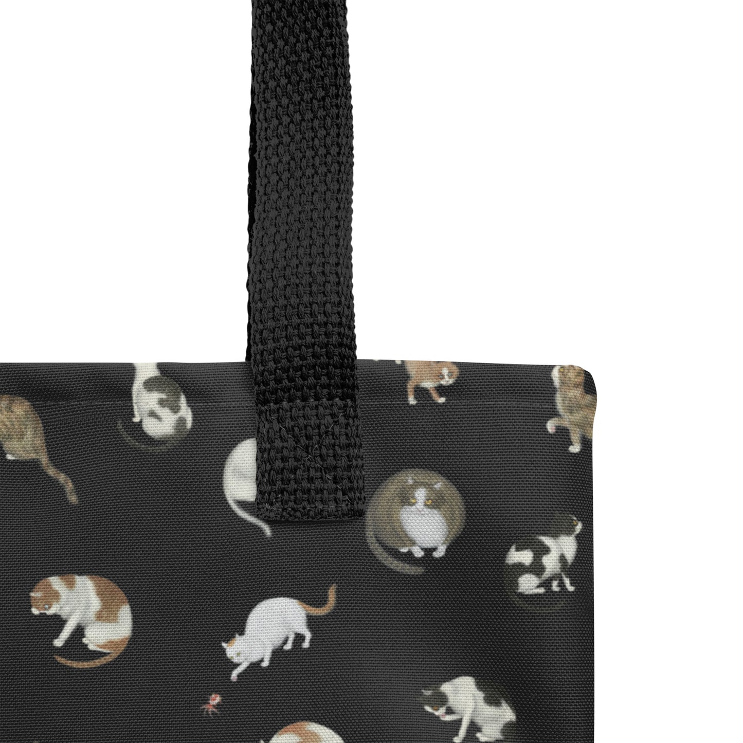 Cats And Butterflies Of Longevity｜Tote bag｜Black