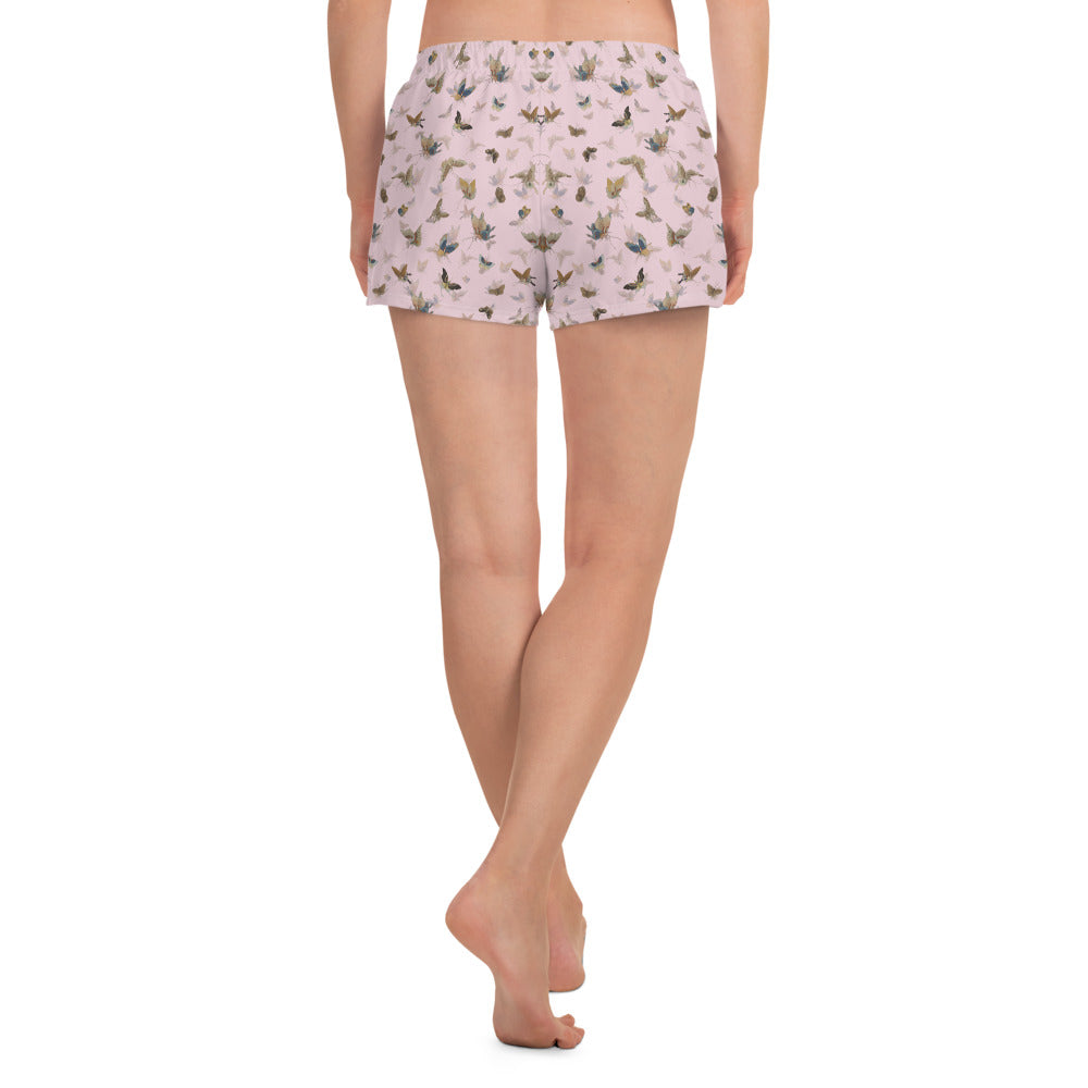 Butterfly dancing｜Unisex Athletic Shorts｜Pale pinkish gray