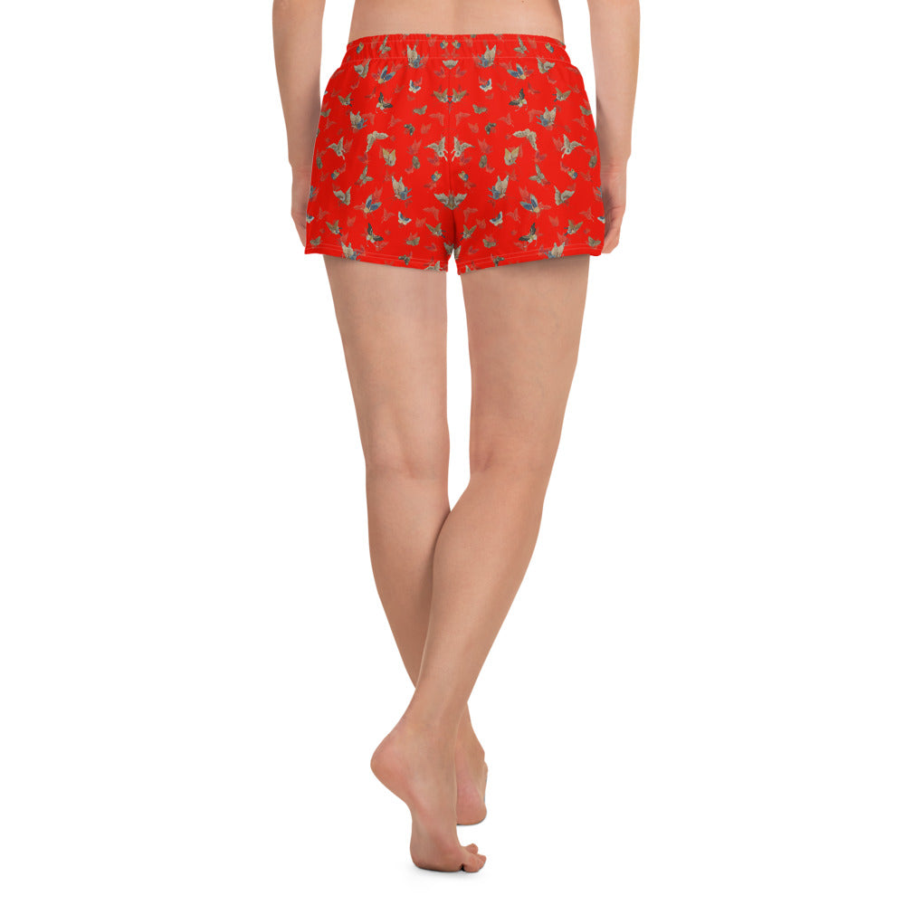 Butterfly dancing｜Unisex Athletic Shorts｜Garnet red