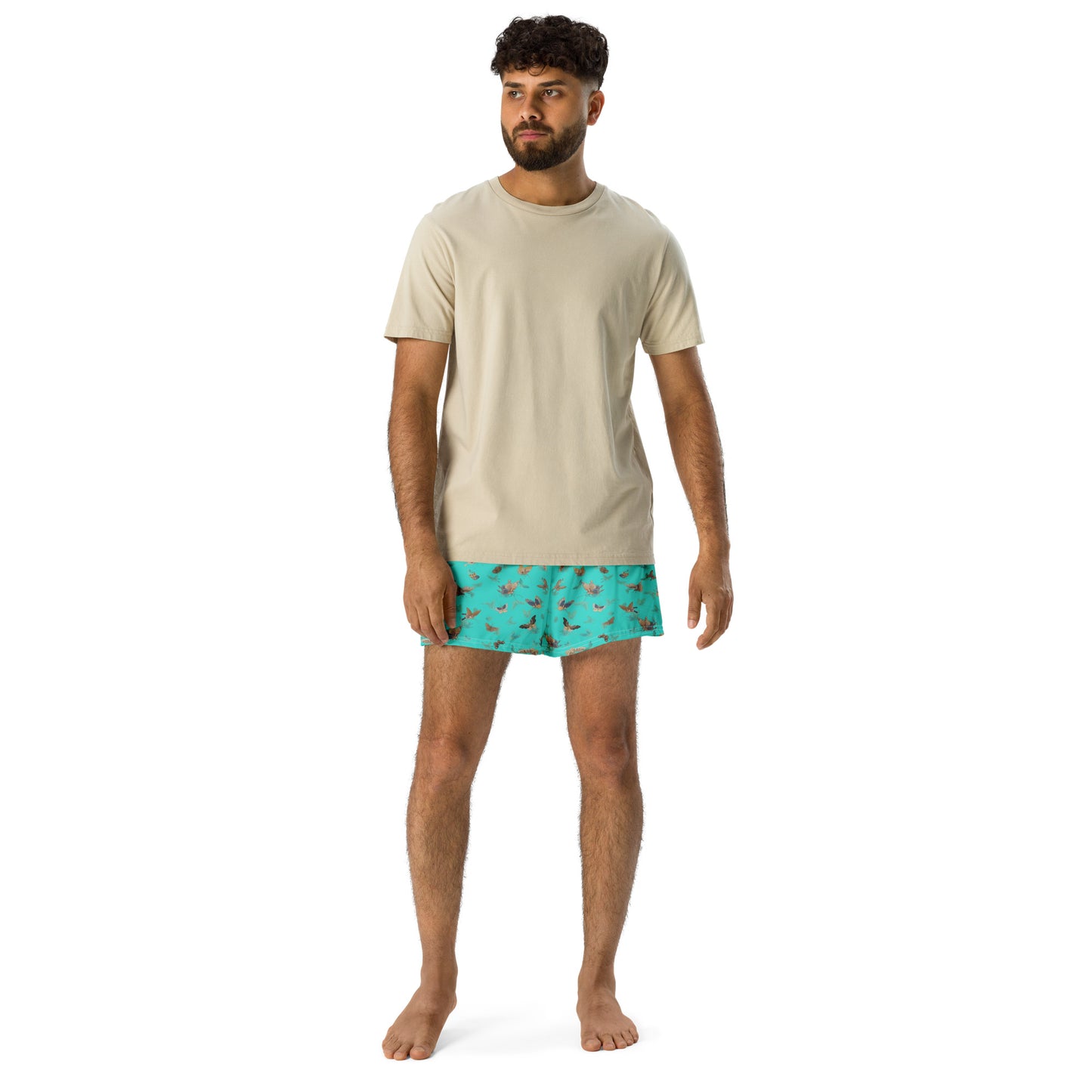 Butterfly dancing｜Unisex Athletic Shorts｜Turquoise