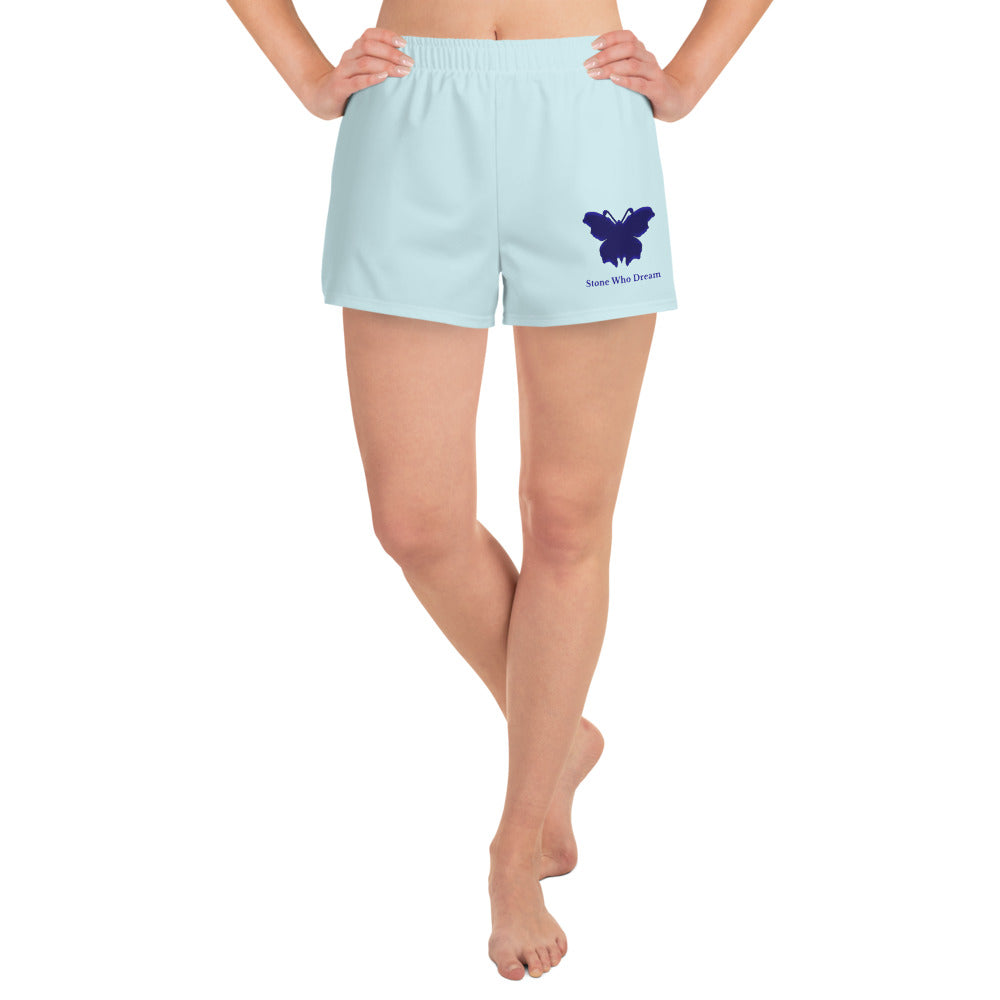 Logo collection｜Unisex Athletic Shorts｜Aqua blue