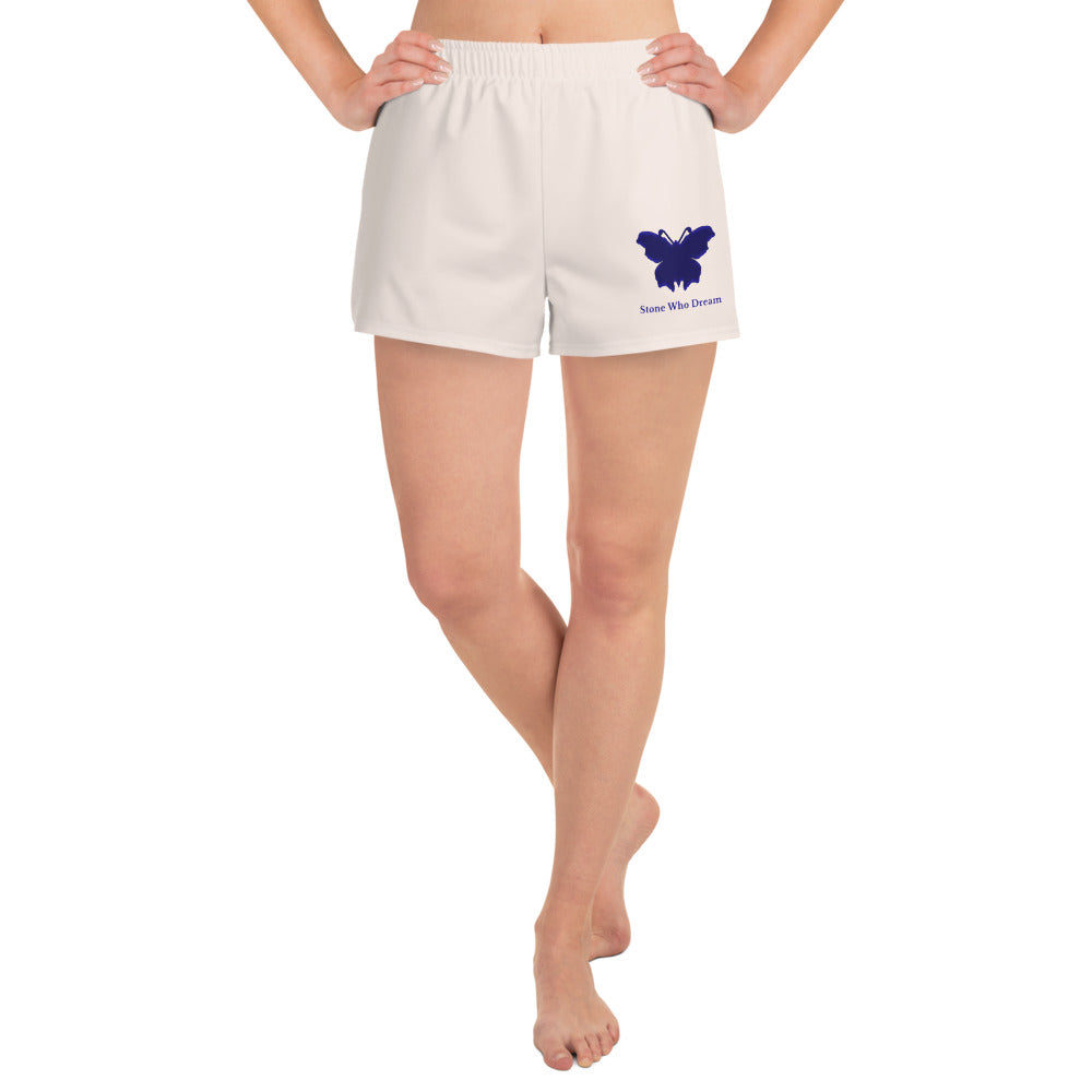 Logo collection｜Unisex Athletic Shorts｜Fish belly white