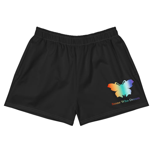 Logo collection｜Unisex Athletic Shorts｜Rainbow & Black