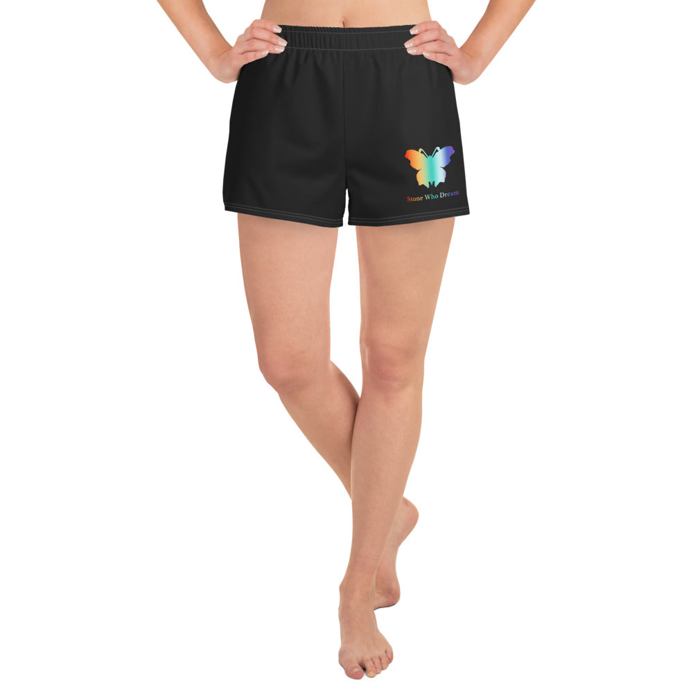 Logo collection｜Unisex Athletic Shorts｜Rainbow & Black