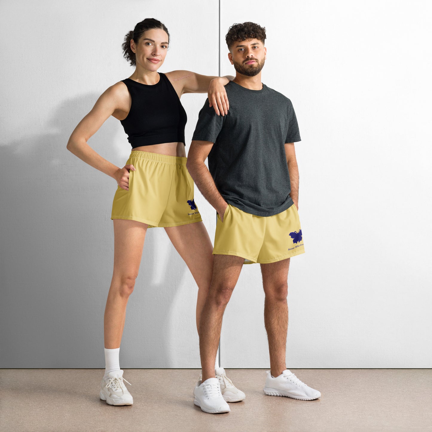 Logo collection｜Unisex Athletic Shorts｜Gold