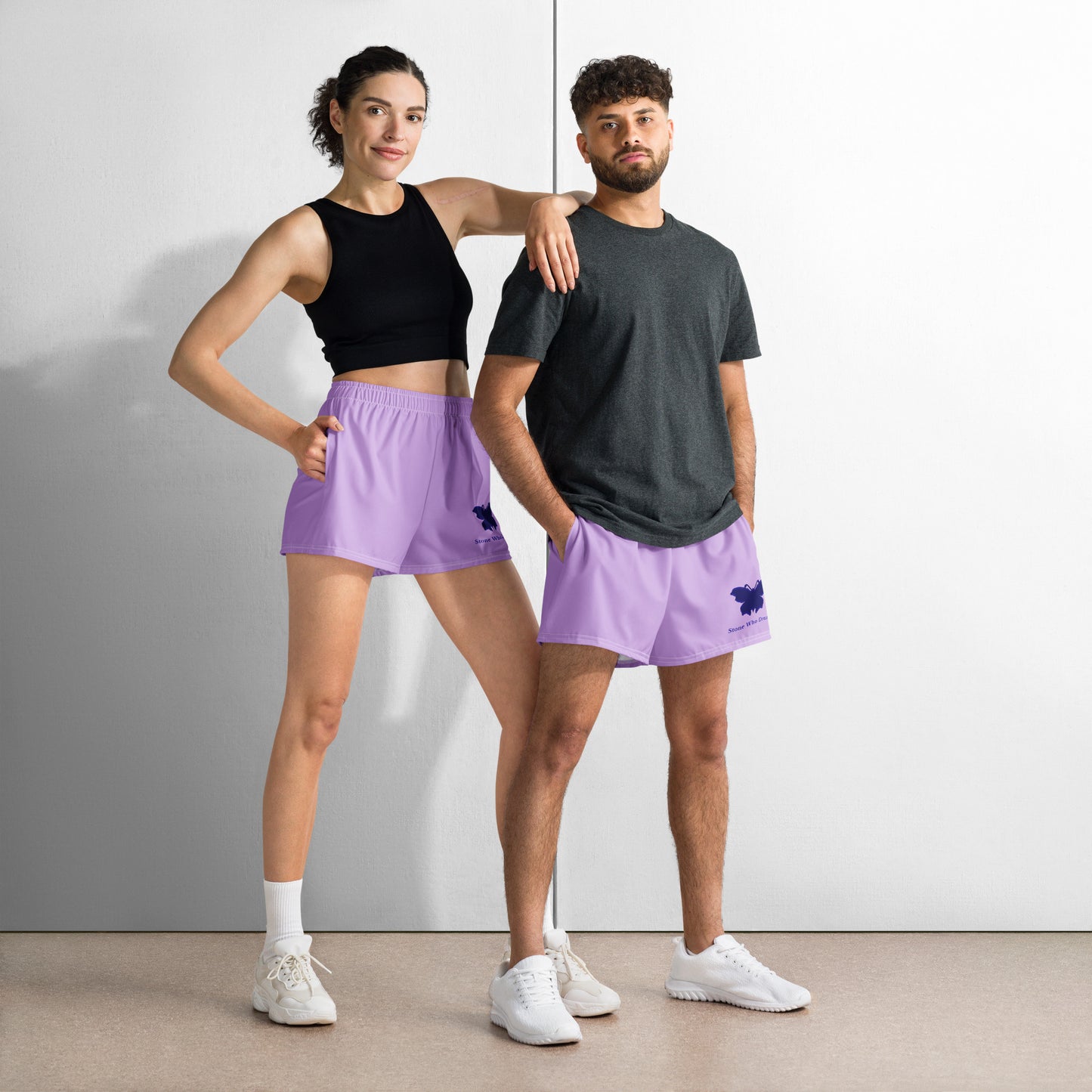 Logo collection｜Unisex Athletic Shorts｜Lilac