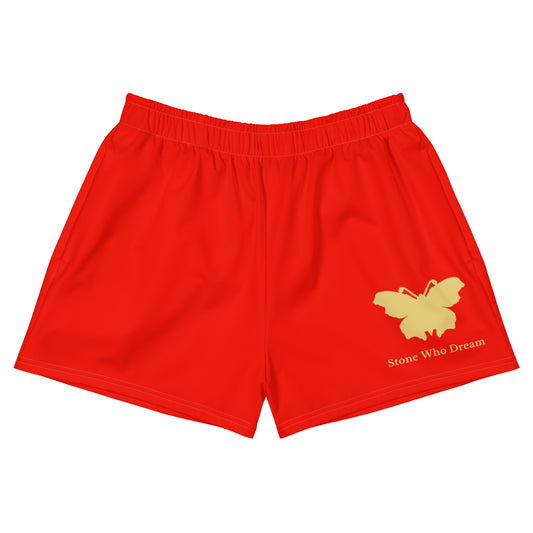 Logo collection｜Unisex Athletic Shorts｜Garnet red