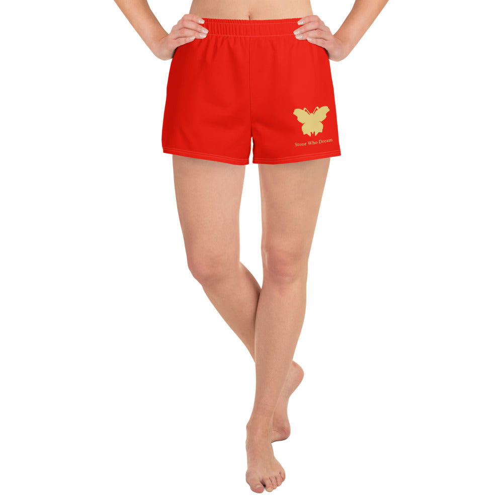 Logo collection｜Unisex Athletic Shorts｜Garnet red