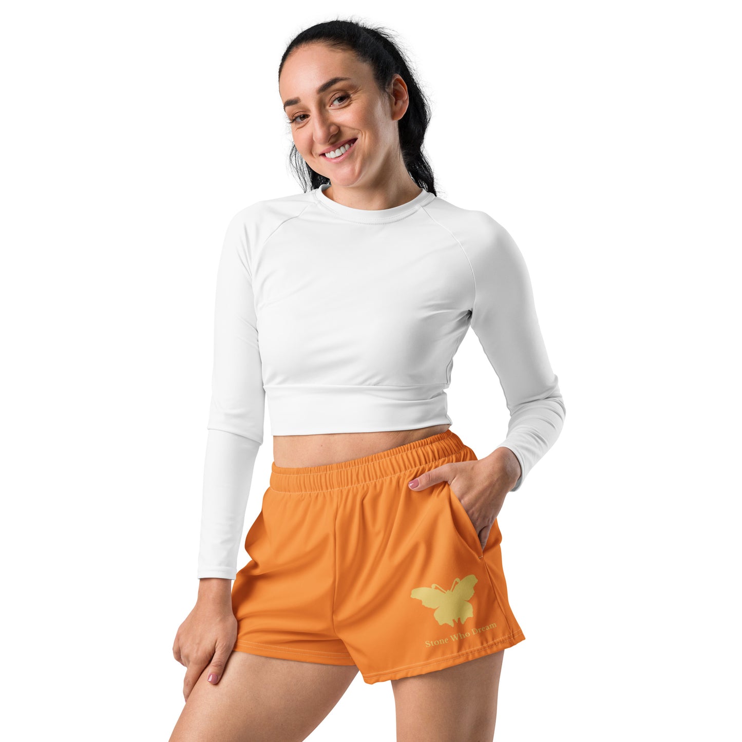 Logo collection｜Unisex Athletic Shorts｜Orange