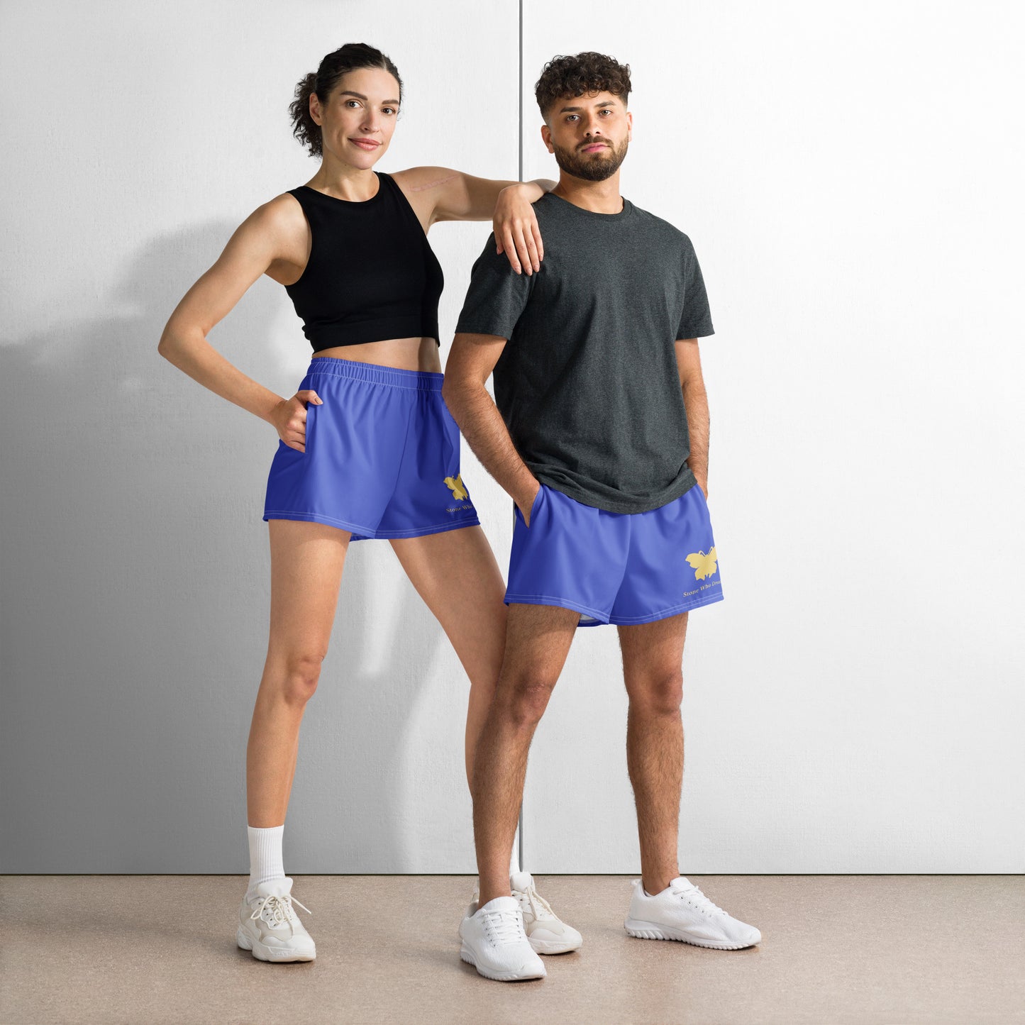 Logo collection｜Unisex Athletic Shorts｜Royal blue