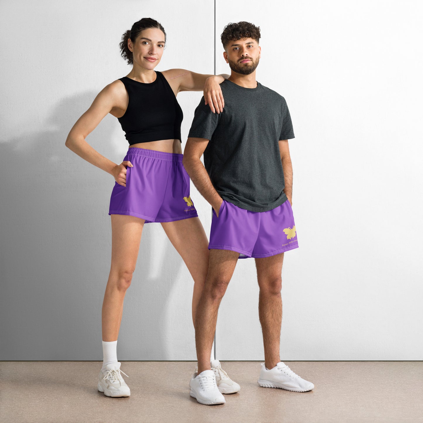 Logo collection｜Unisex Athletic Shorts｜Purple