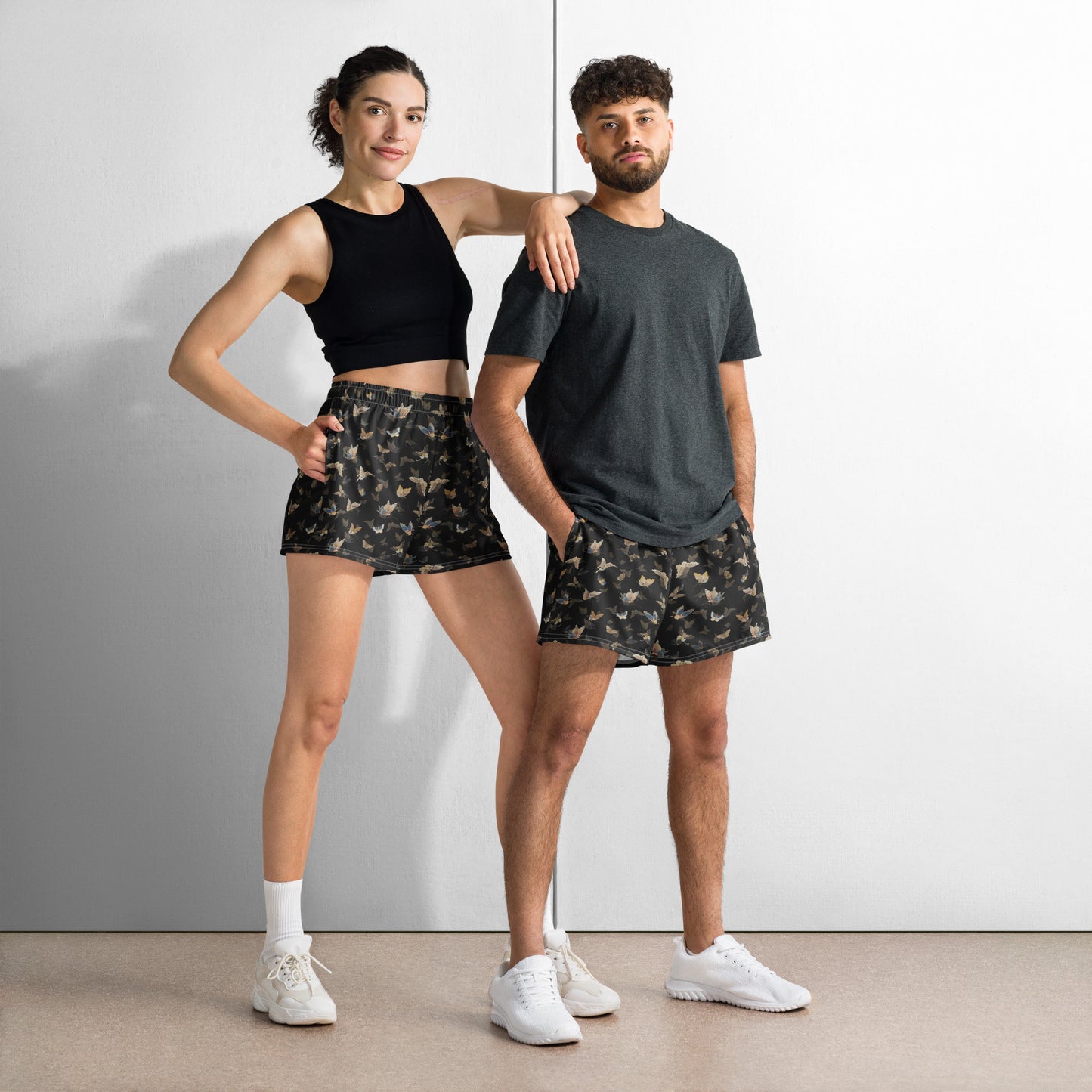 Butterfly dancing｜Unisex Athletic Shorts｜Black