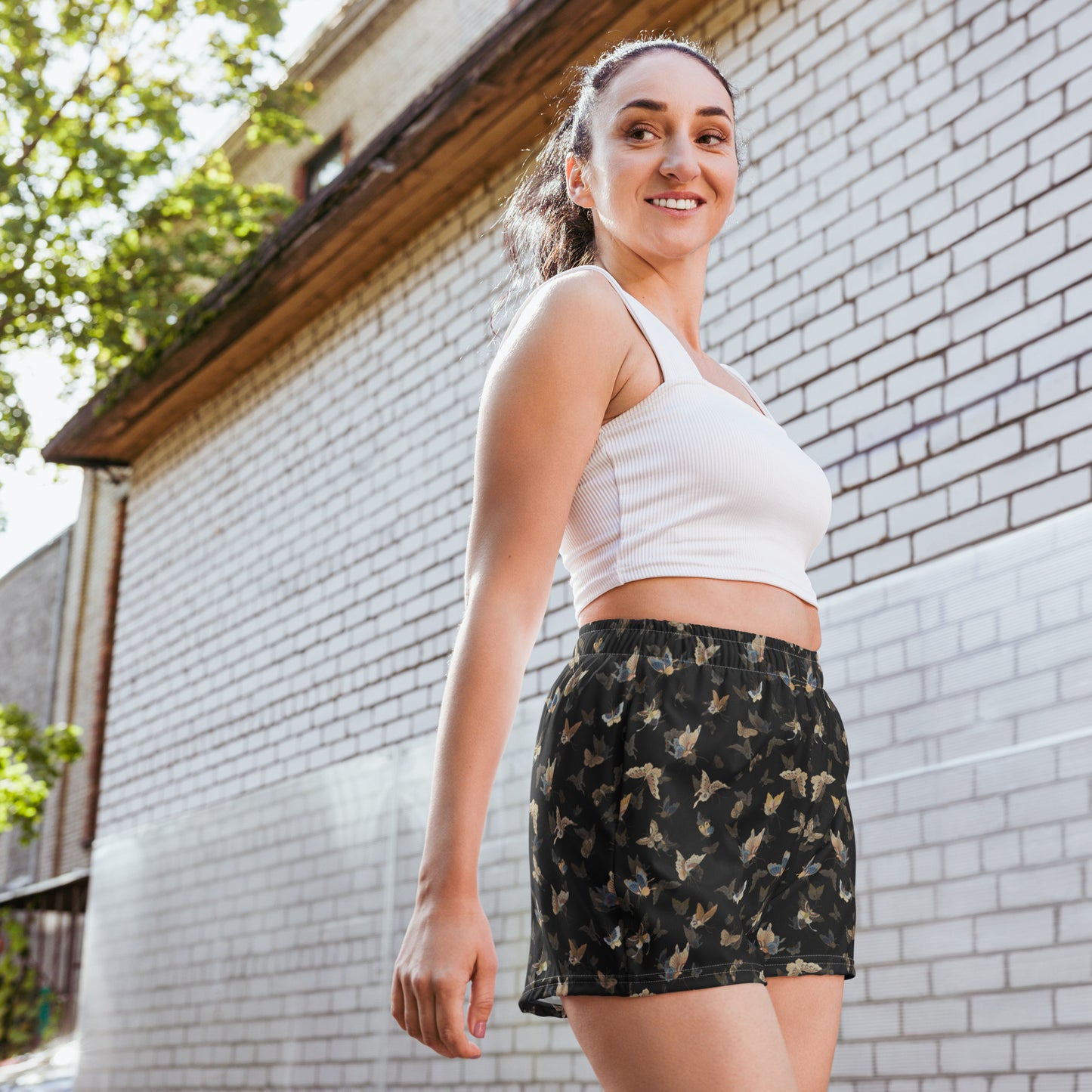 Butterfly dancing｜Unisex Athletic Shorts｜Black