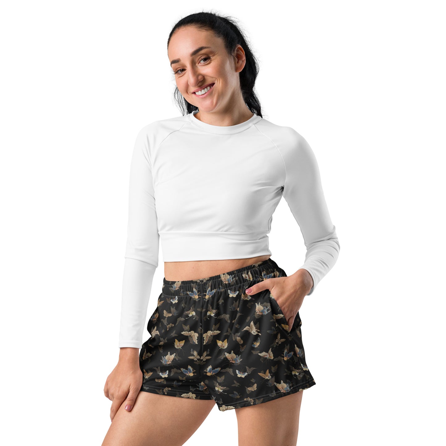 Butterfly dancing｜Unisex Athletic Shorts｜Black