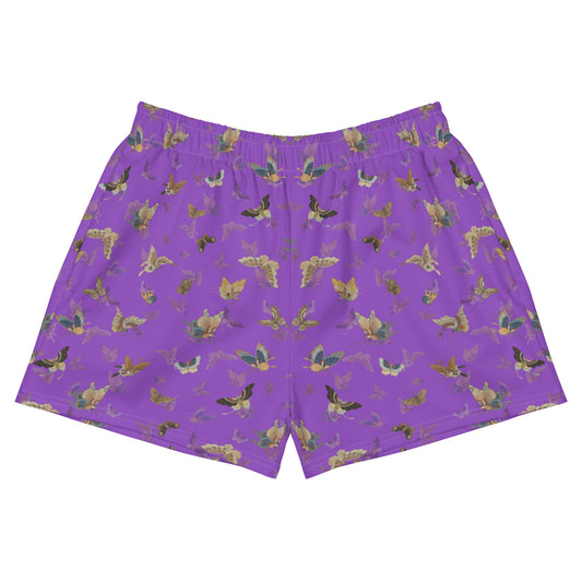 Butterfly dancing｜Unisex Athletic Shorts｜Purple