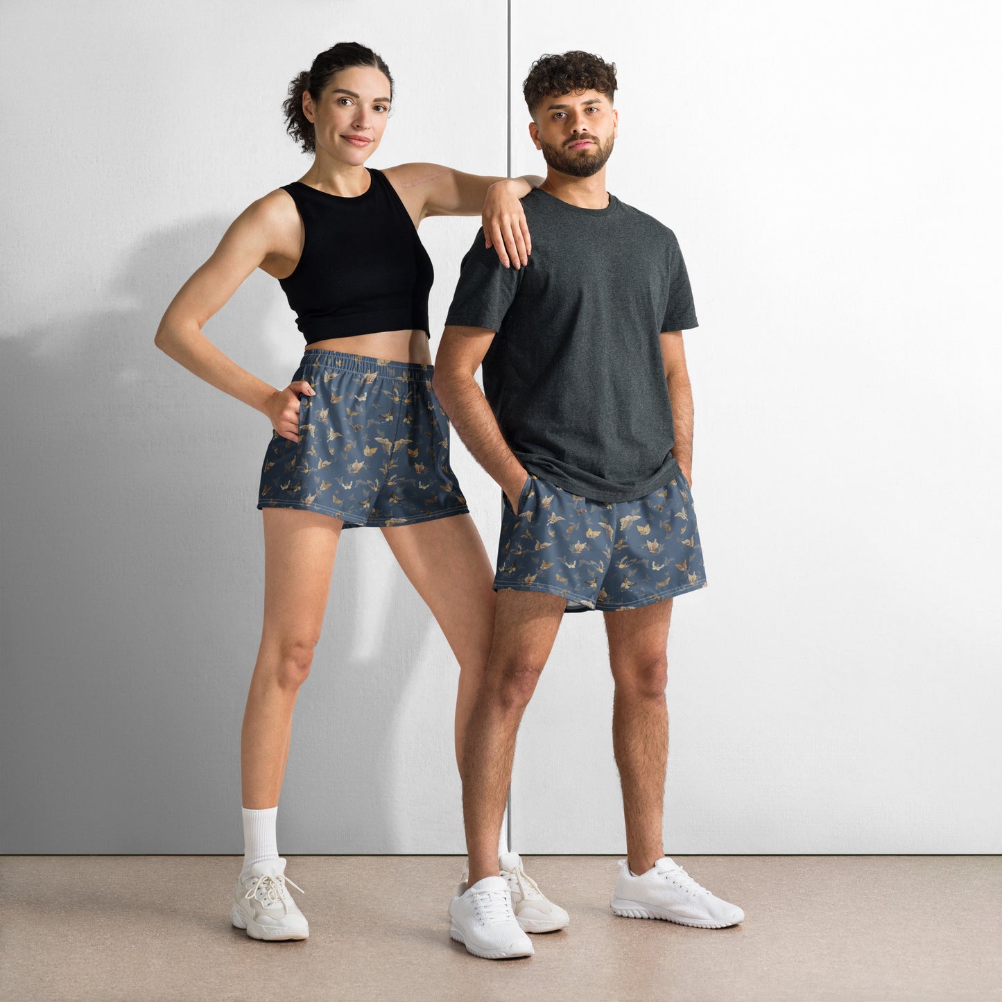 Butterfly dancing｜Unisex Athletic Shorts｜Dark blue