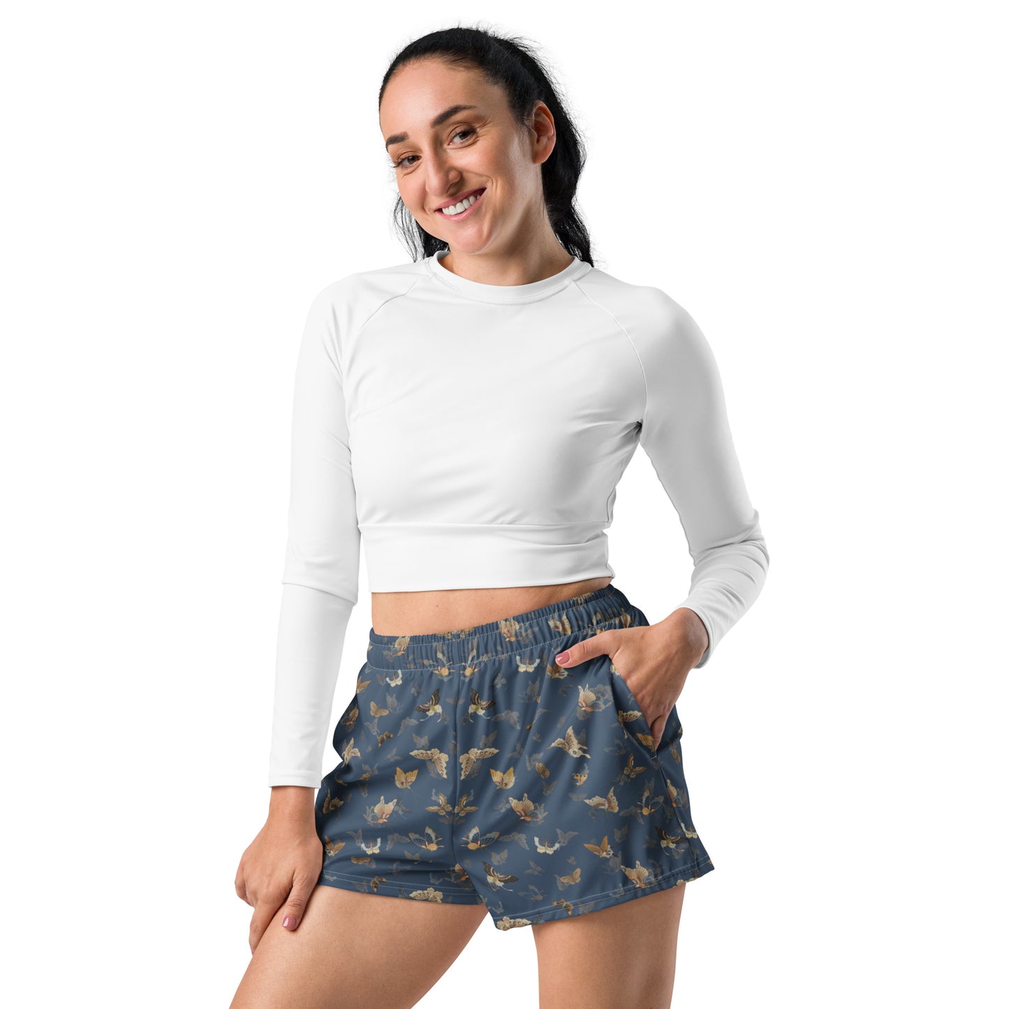 Butterfly dancing｜Unisex Athletic Shorts｜Dark blue