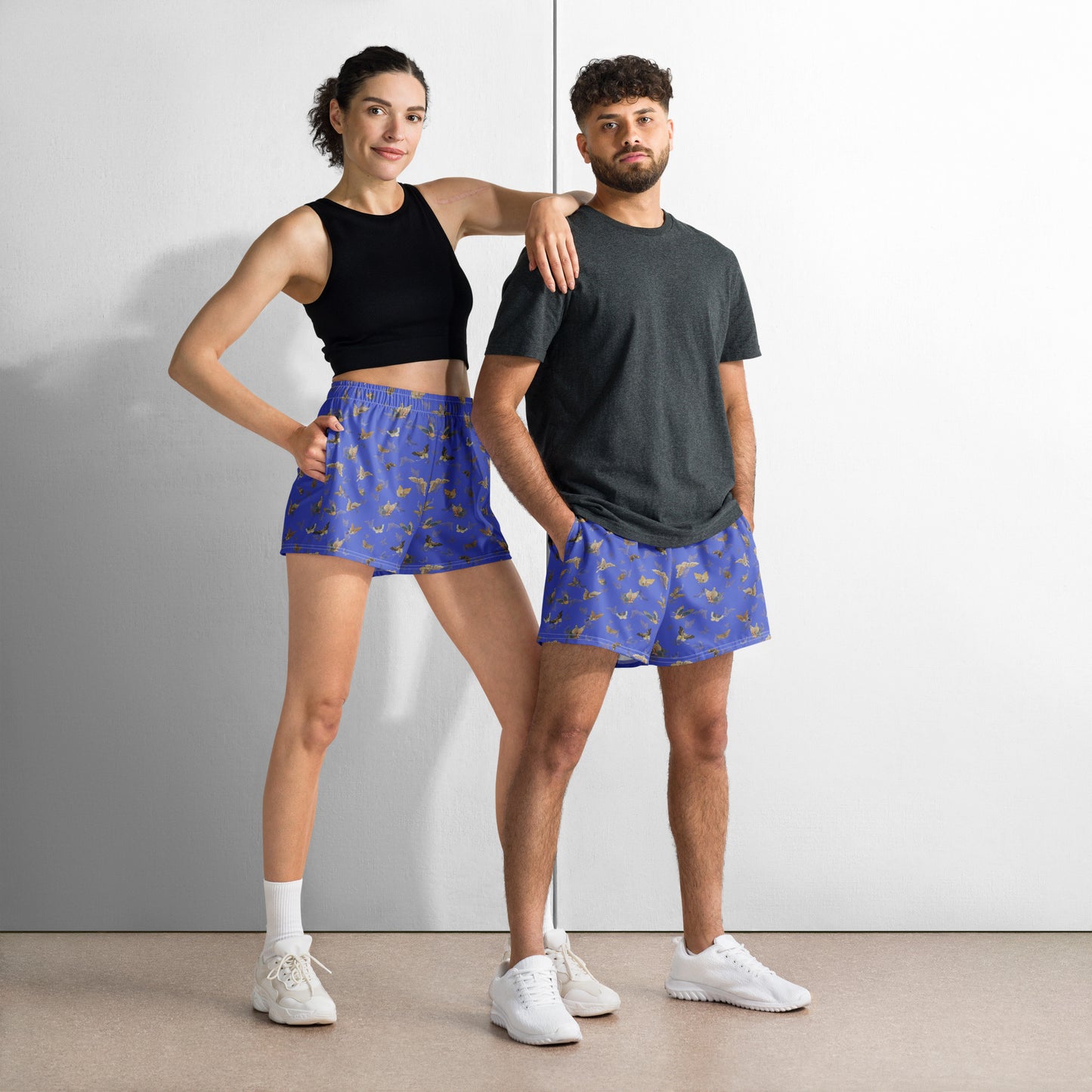 Butterfly dancing｜Unisex Athletic Shorts｜Royal blue