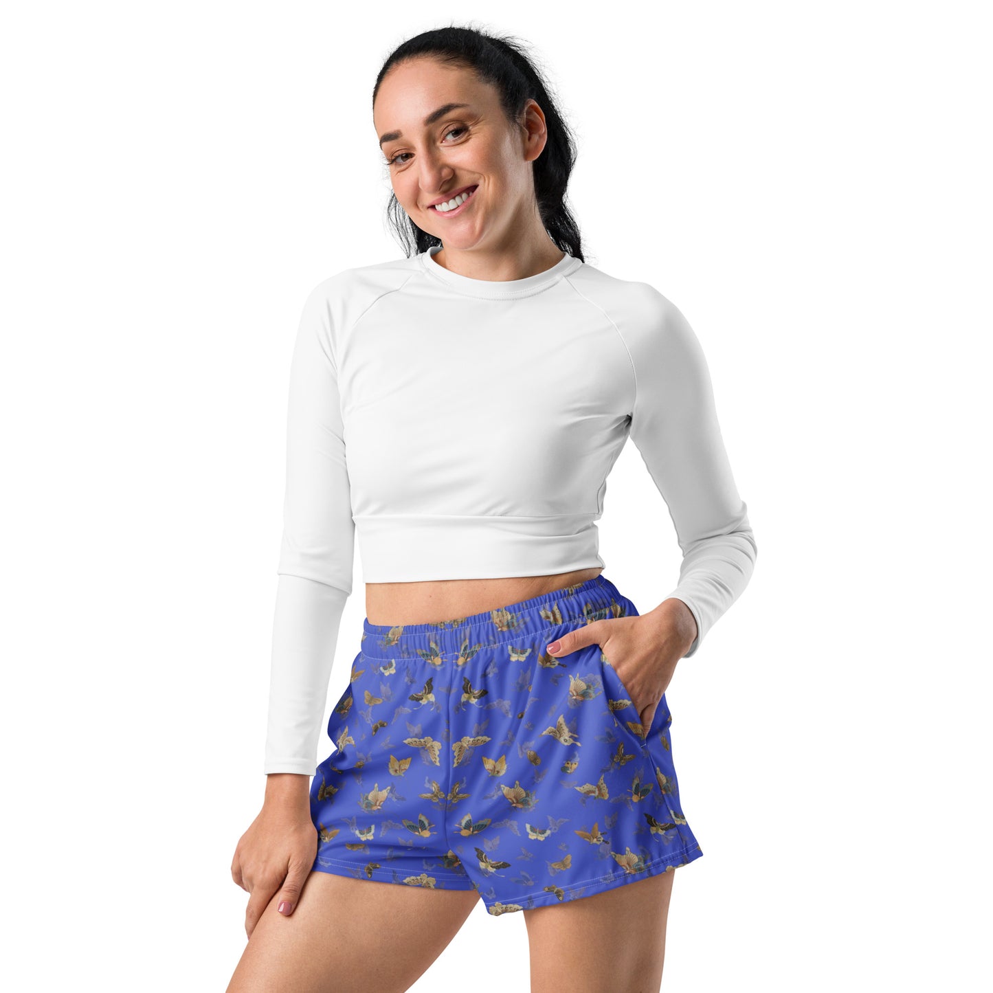 Butterfly dancing｜Unisex Athletic Shorts｜Royal blue