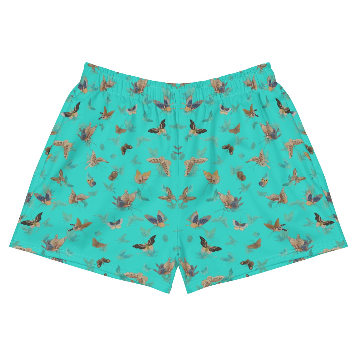 Butterfly dancing｜Unisex Athletic Shorts｜Turquoise