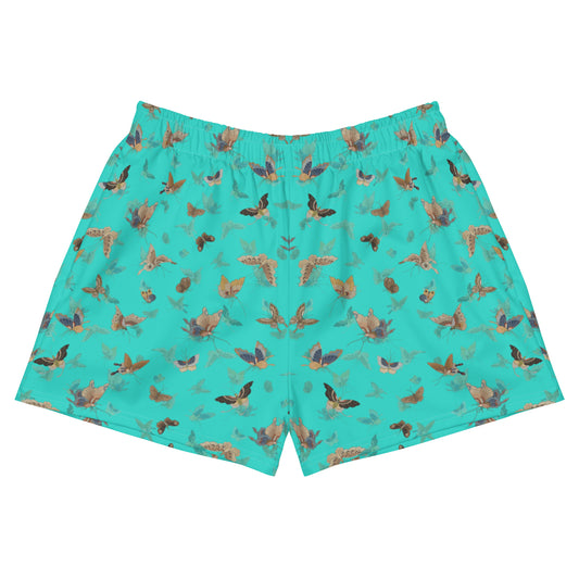 Butterfly dancing｜Unisex Athletic Shorts｜Turquoise