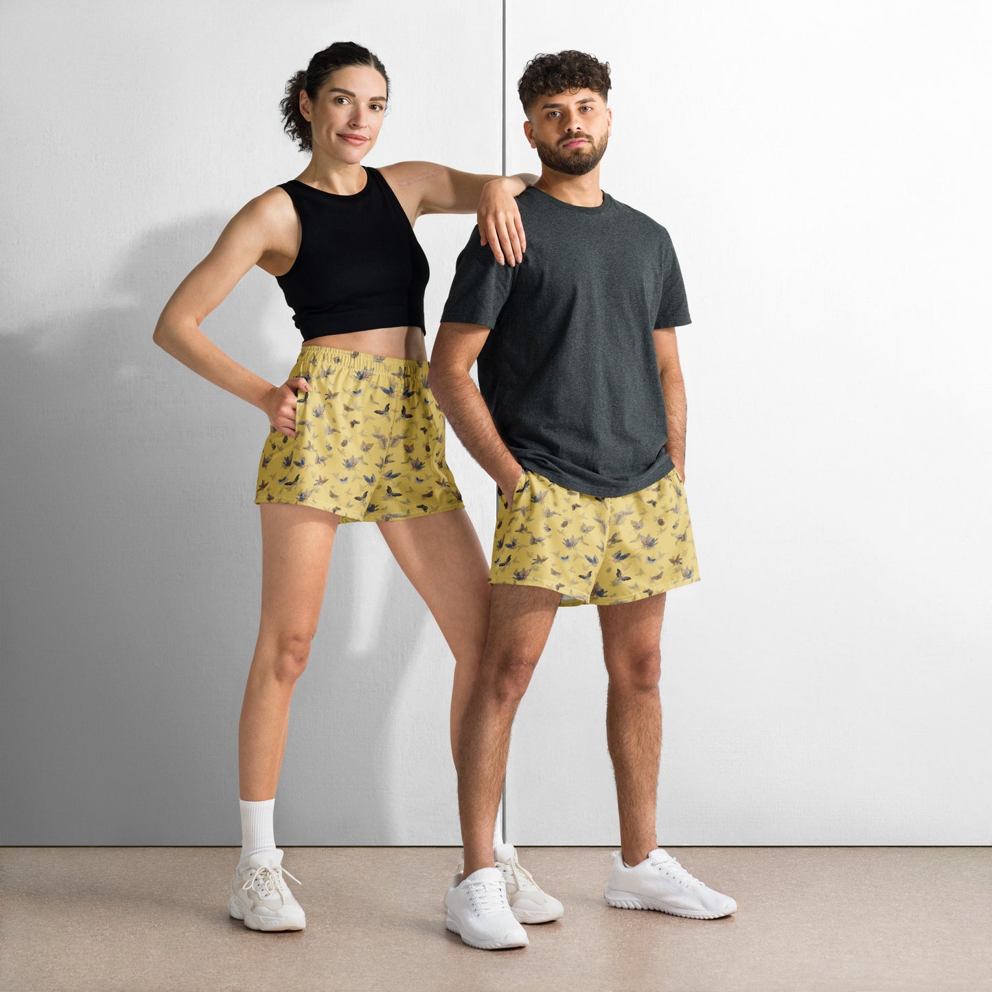 Butterfly dancing｜Unisex Athletic Shorts｜Gold